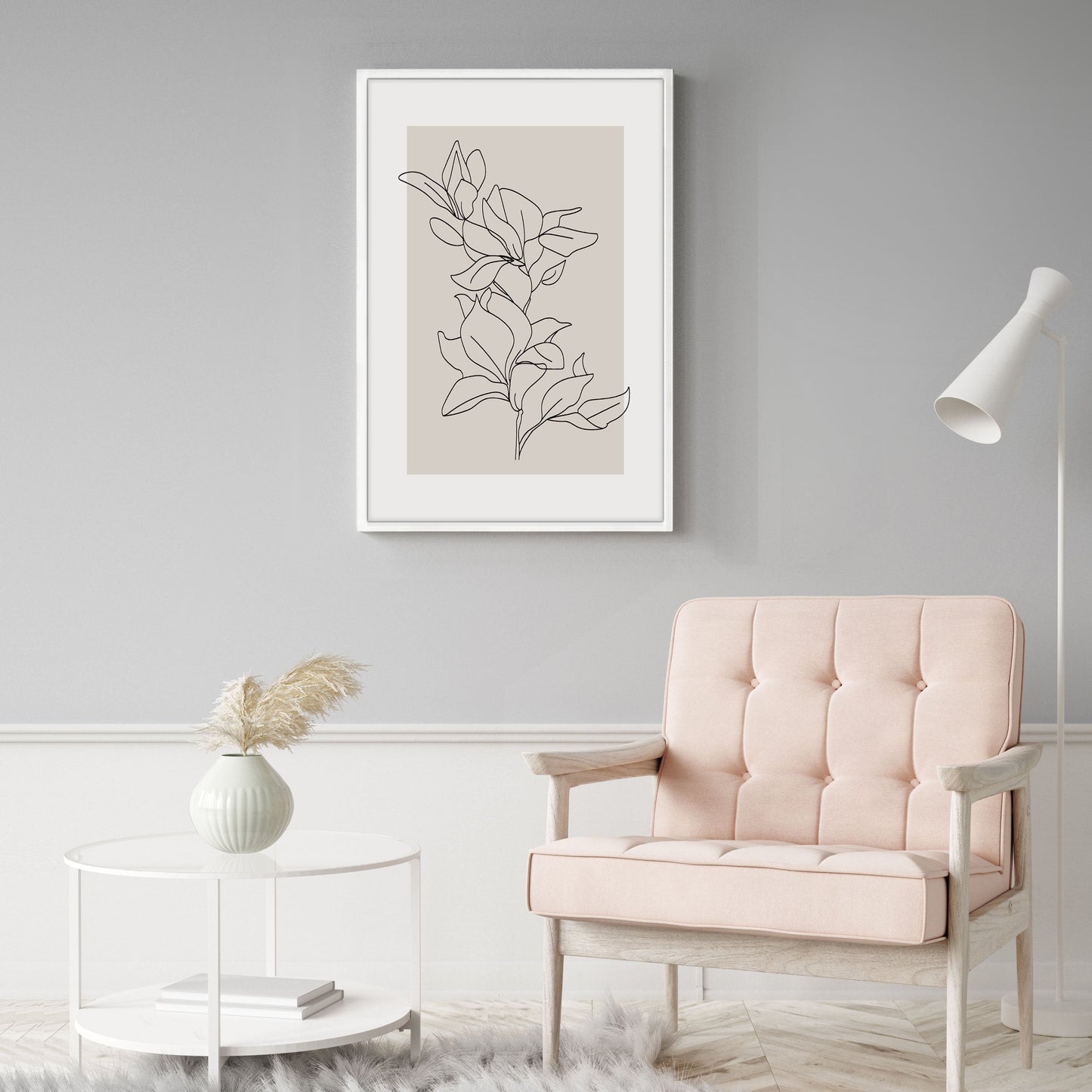 Ethan Taylor 'Plant II Neutral Beige' Framed Art Print