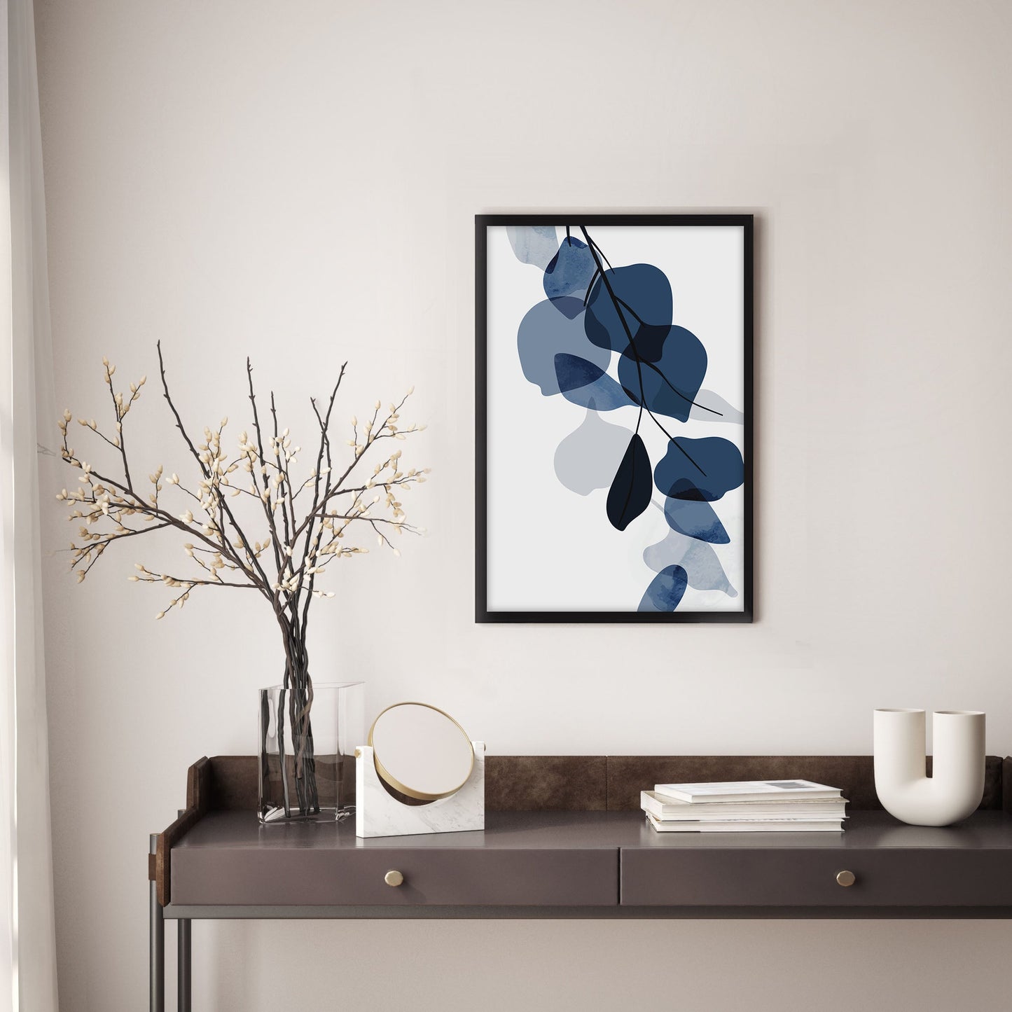 Ethan Taylor 'Blue Botanical I' Framed Art Print