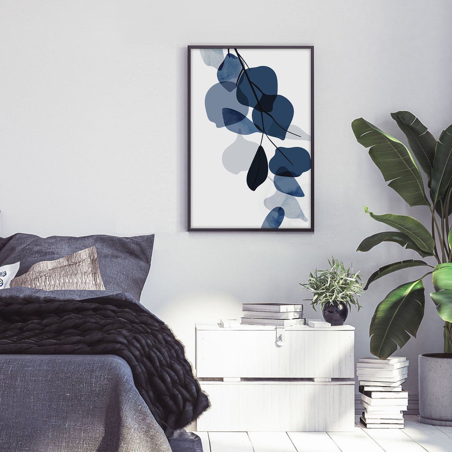 Ethan Taylor 'Blue Botanical I' Framed Art Print