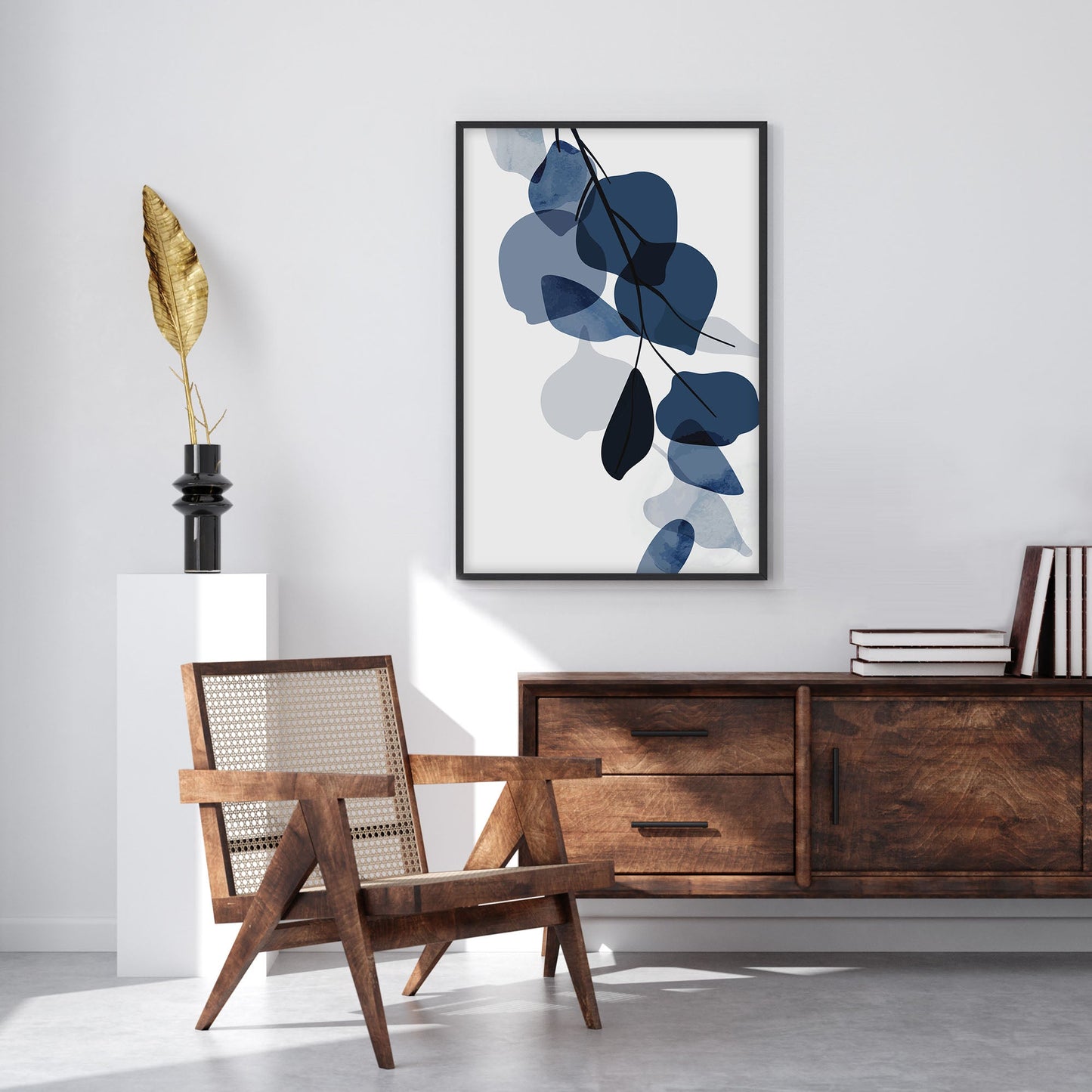 Ethan Taylor 'Blue Botanical I' Framed Art Print