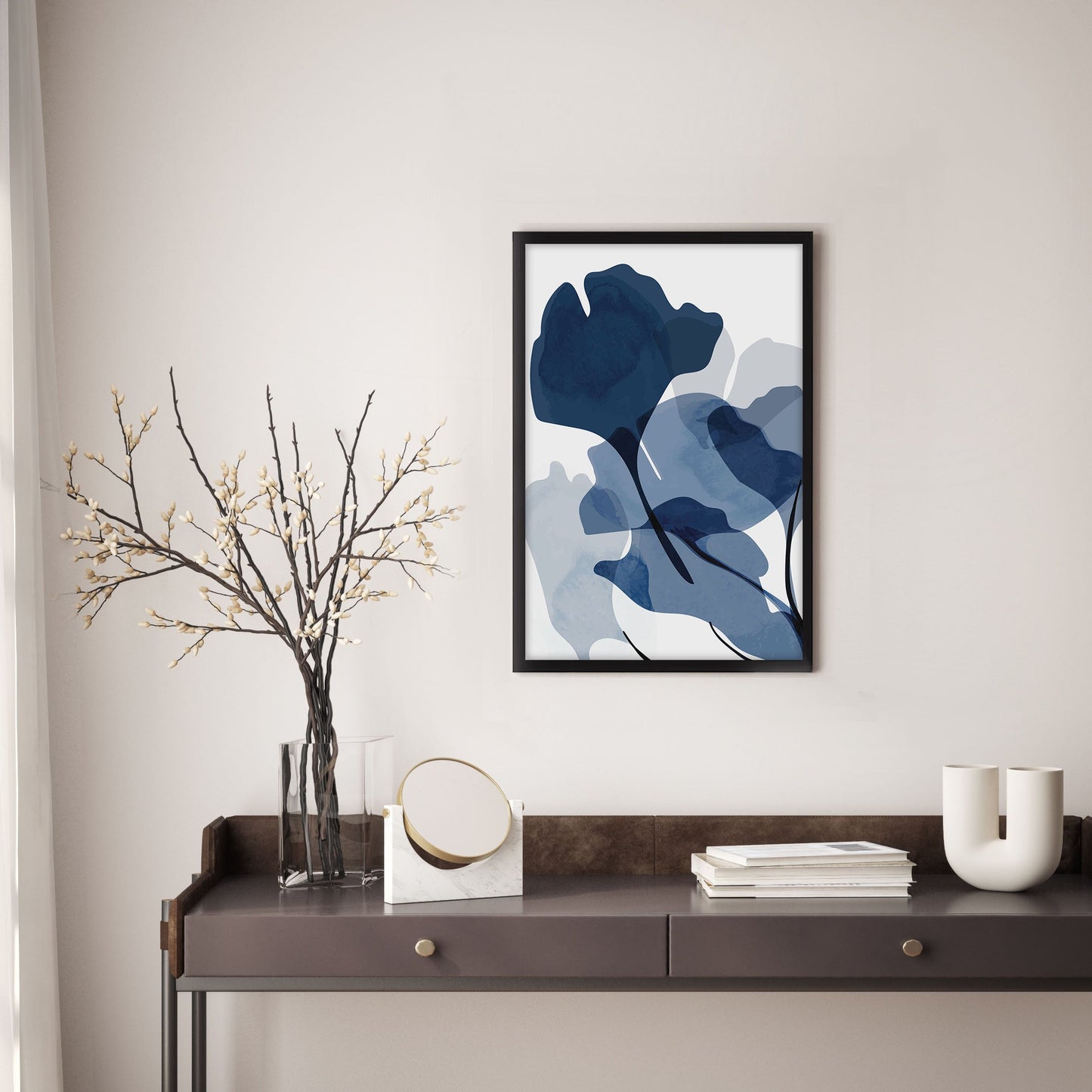 Ethan Taylor 'Blue Botanical II' Framed Art Print