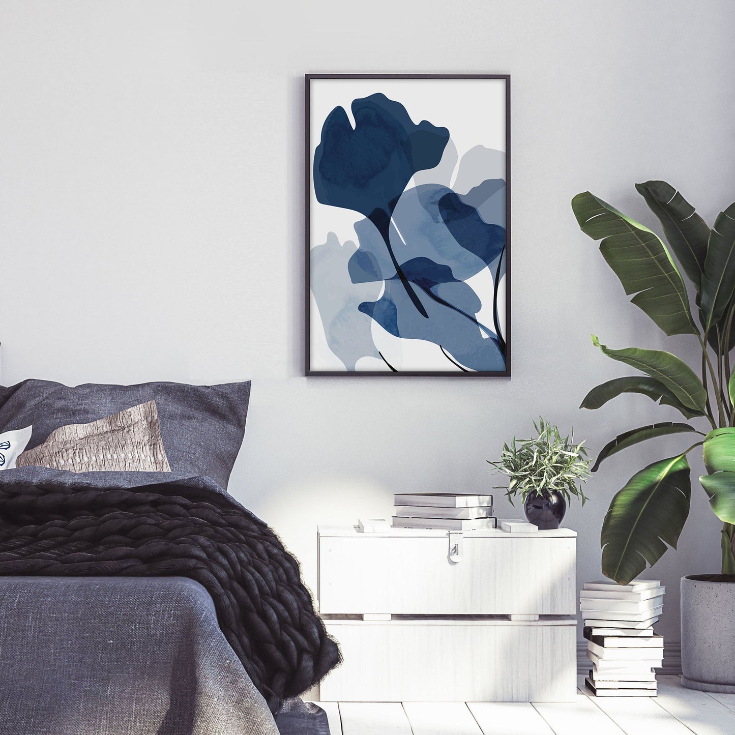 Ethan Taylor 'Blue Botanical II' Framed Art Print