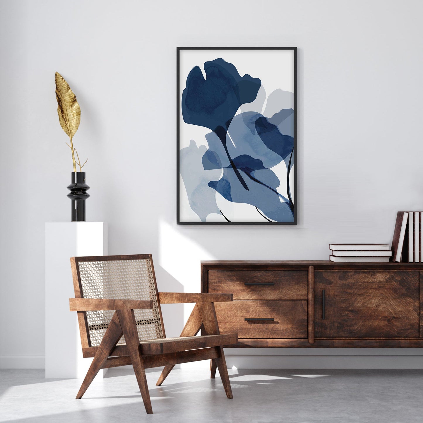 Ethan Taylor 'Blue Botanical II' Framed Art Print