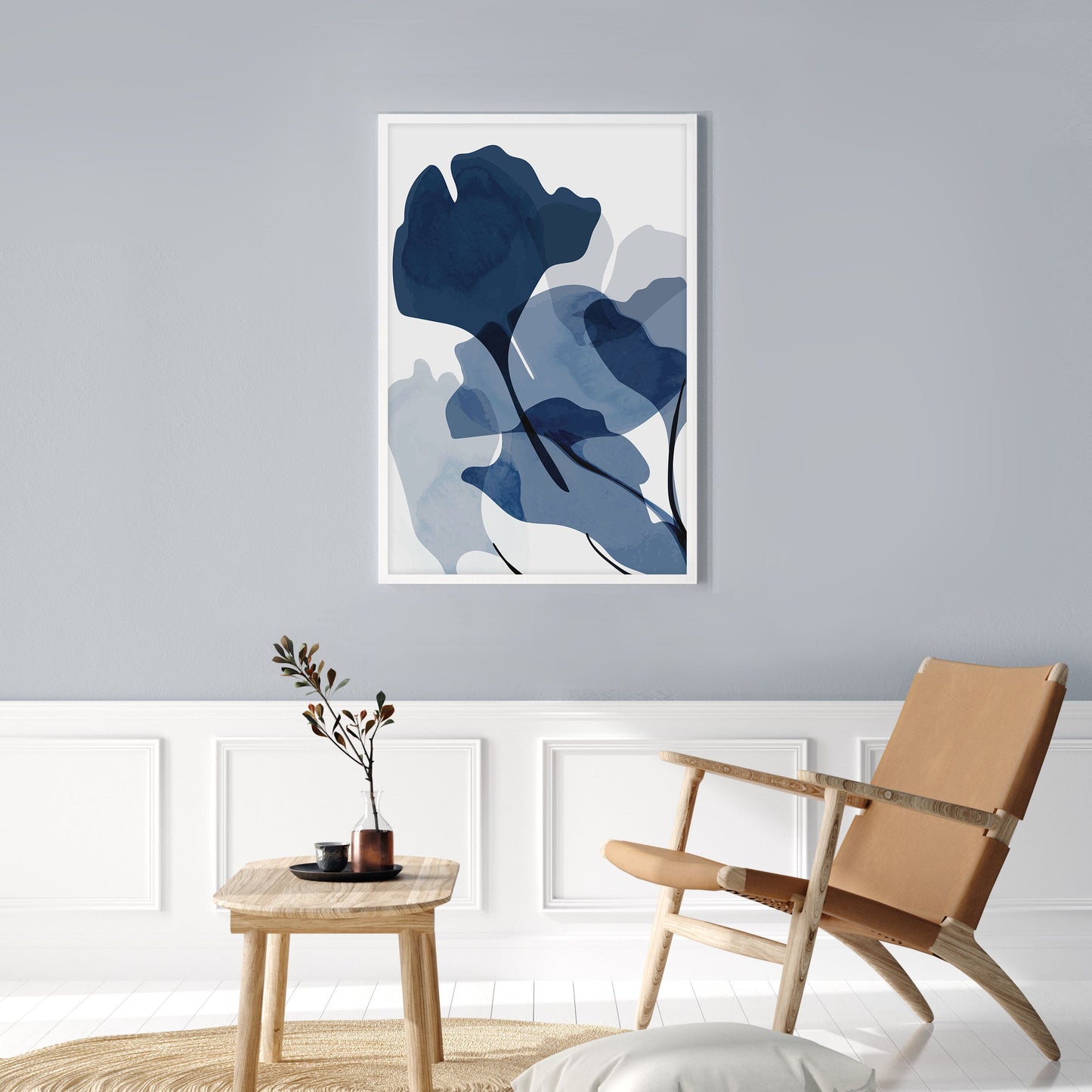 Ethan Taylor 'Blue Botanical II' Framed Art Print