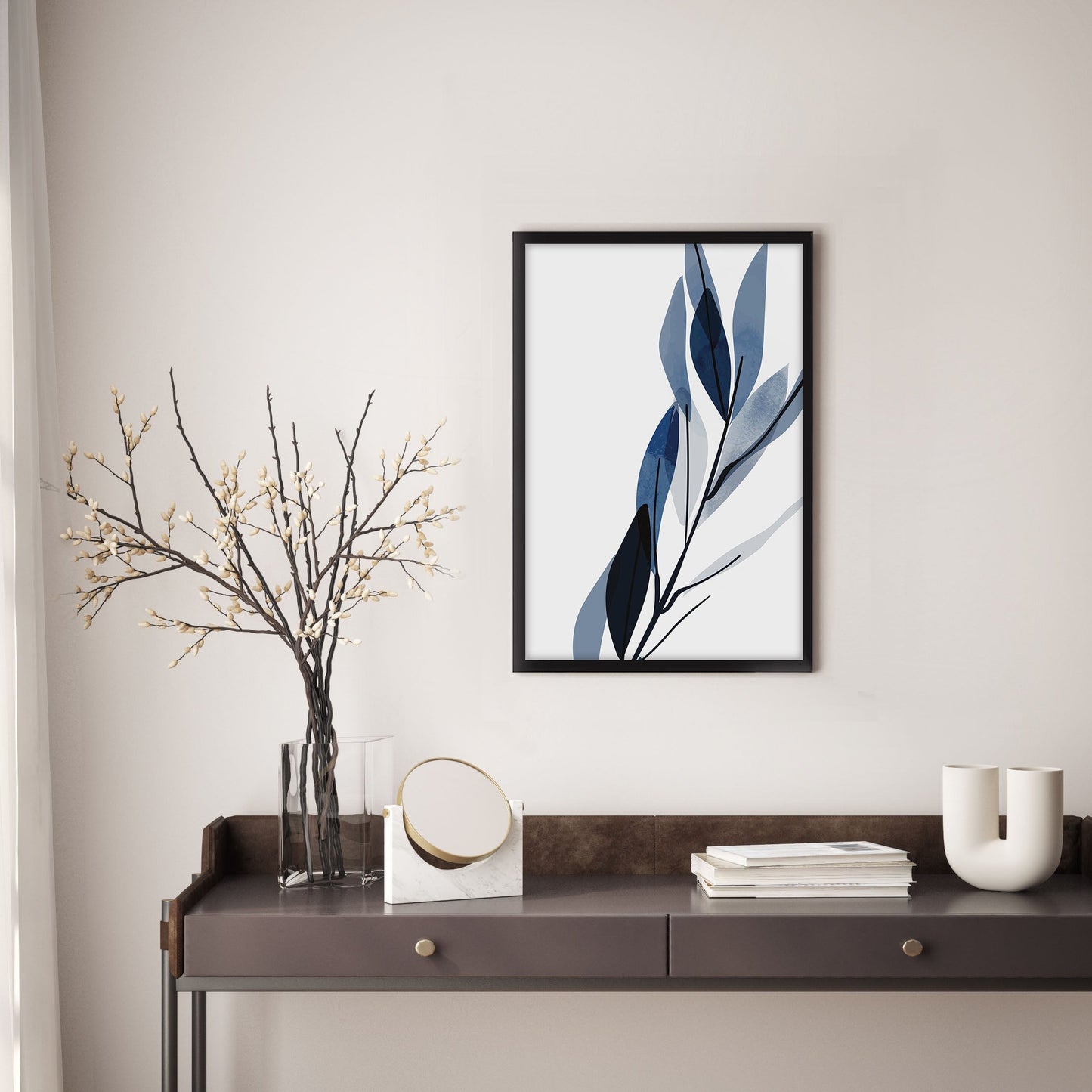 Ethan Taylor 'Blue Botanical III' Framed Art Print