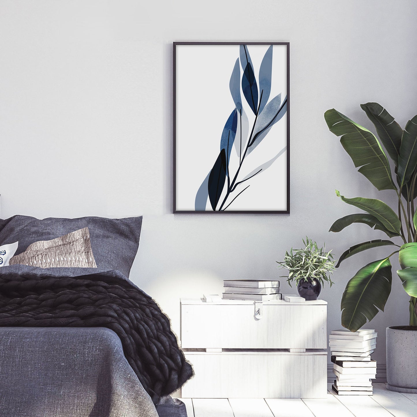 Ethan Taylor 'Blue Botanical III' Framed Art Print