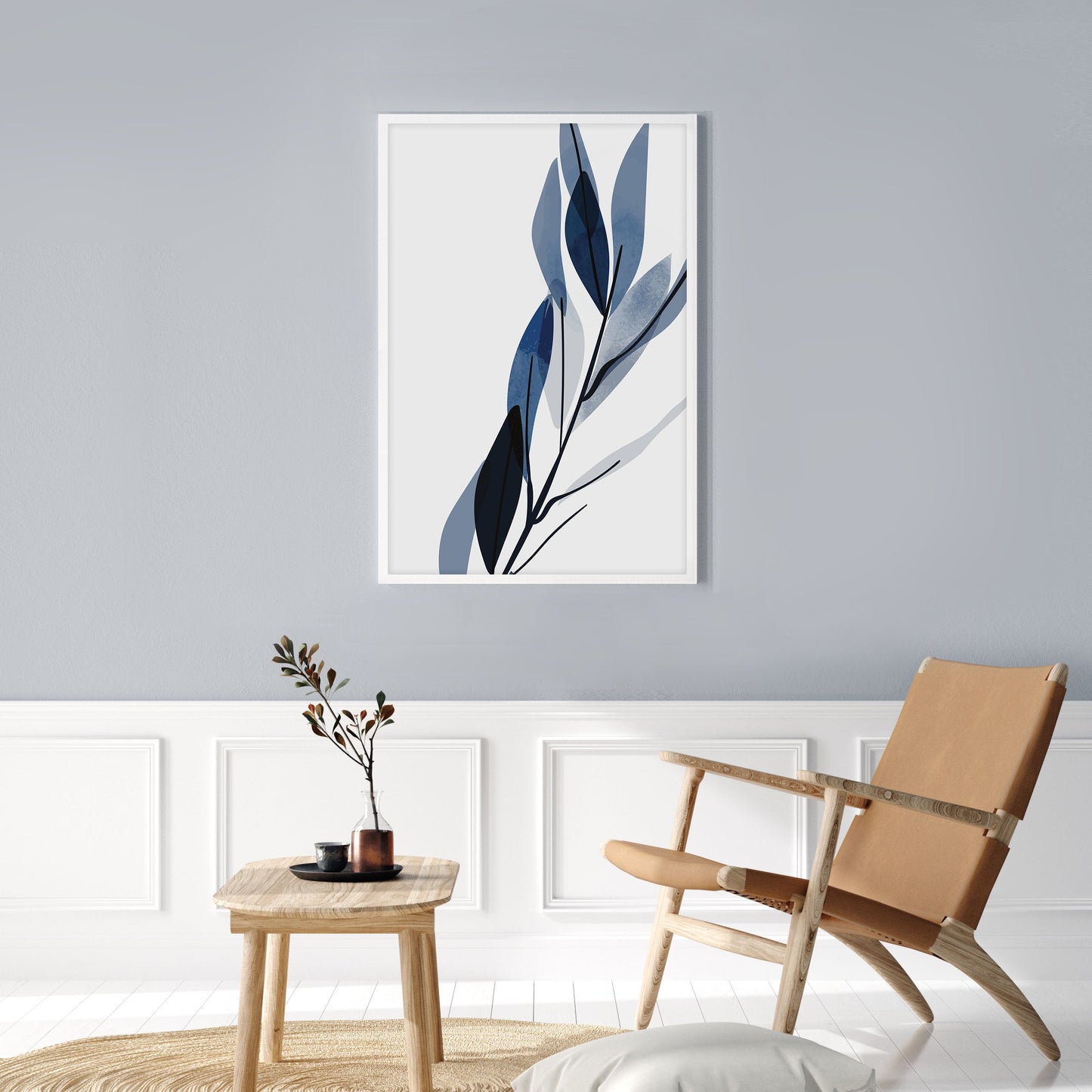 Ethan Taylor 'Blue Botanical III' Framed Art Print