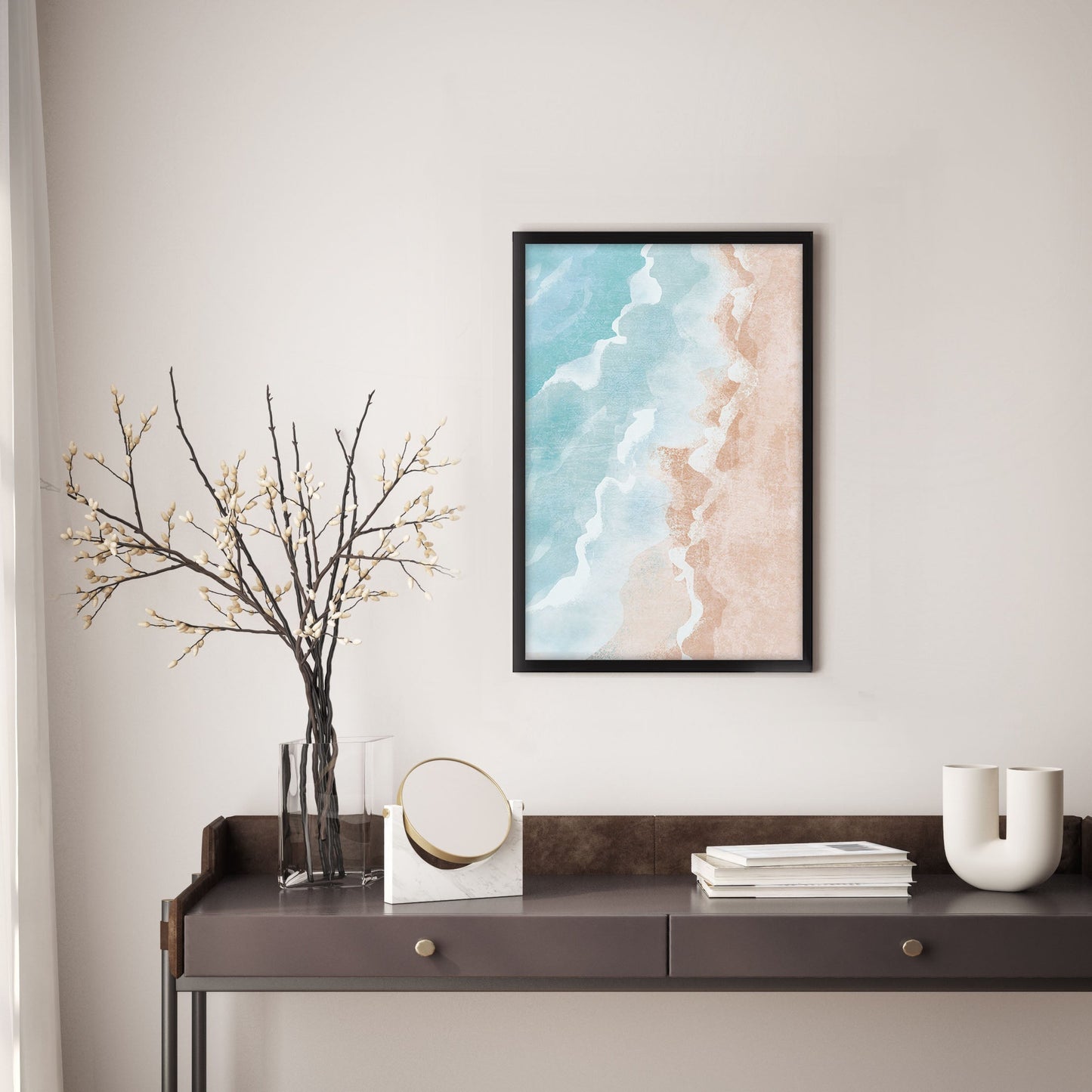 Ethan Taylor 'Pastel Ocean Shore' Framed Art Print