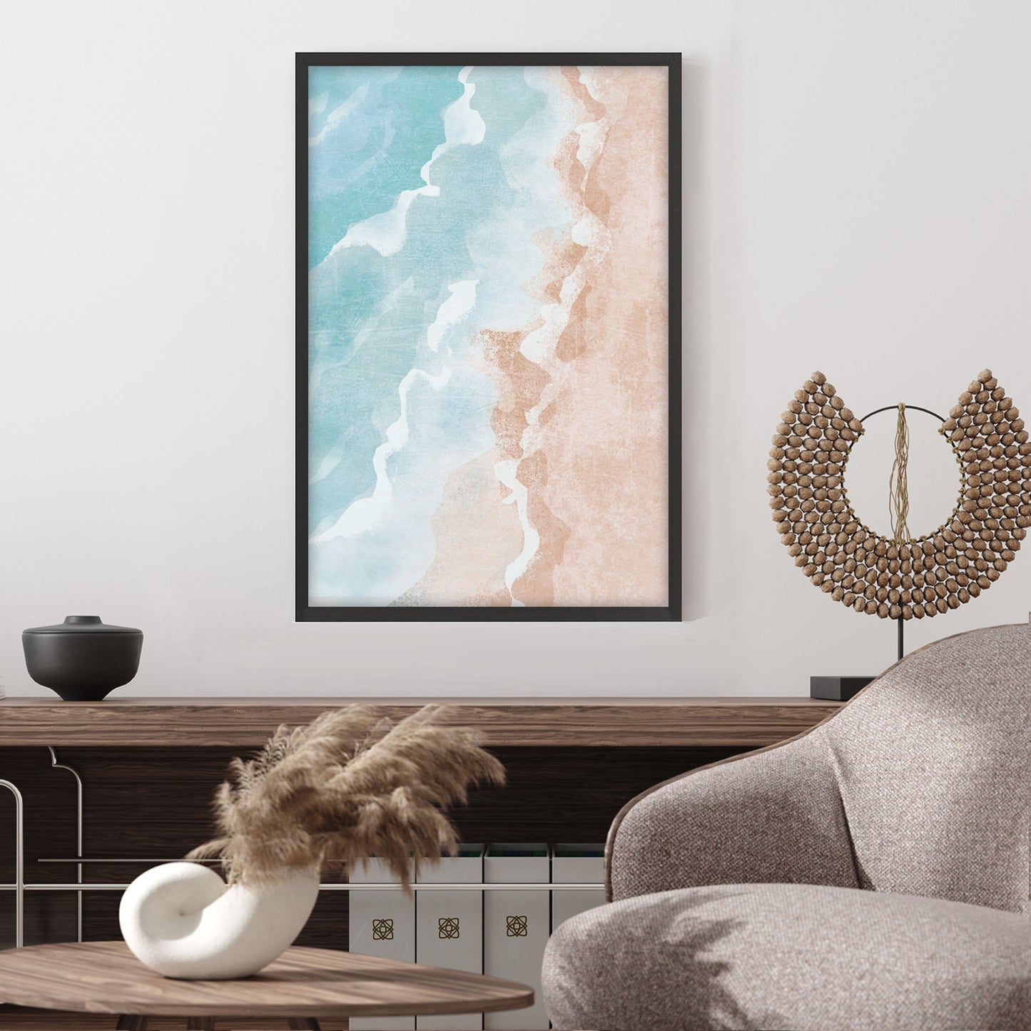 Ethan Taylor 'Pastel Ocean Shore' Framed Art Print