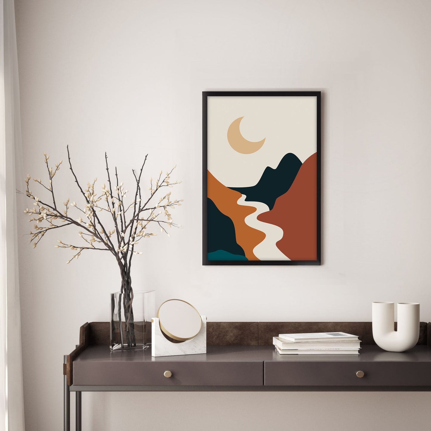 Ethan Taylor 'Boho Moon' Framed Art Print