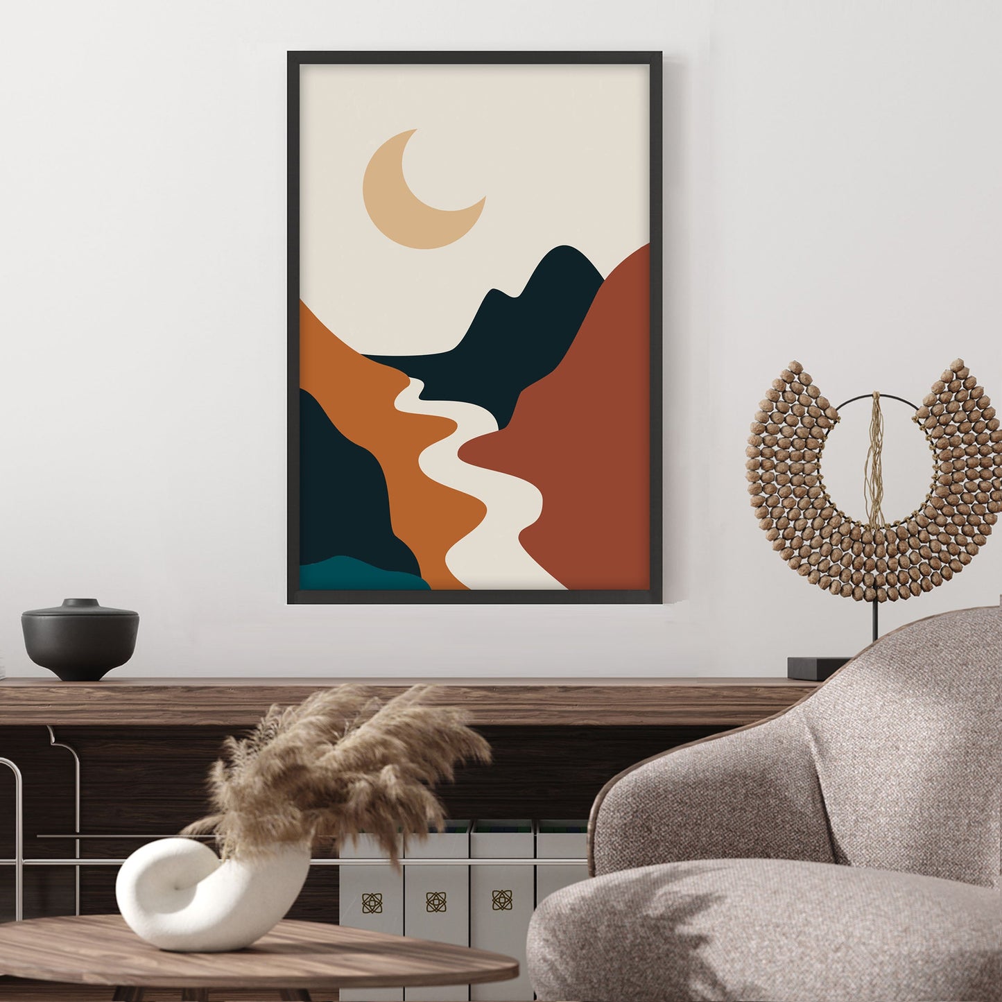 Ethan Taylor 'Boho Moon' Framed Art Print