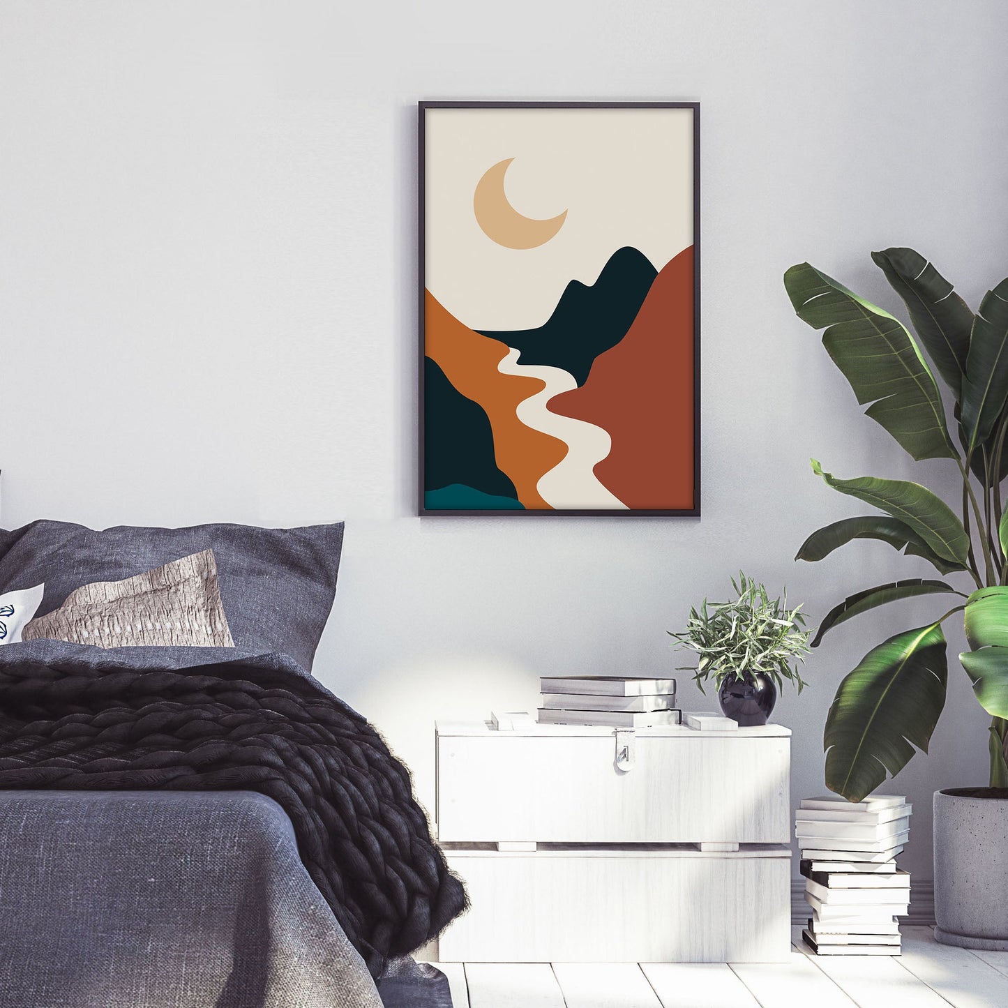 Ethan Taylor 'Boho Moon' Framed Art Print