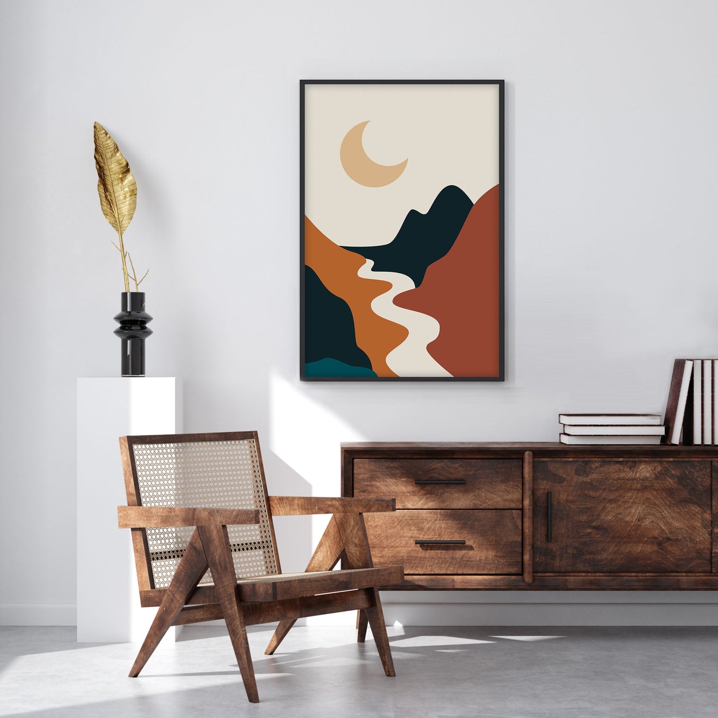 Ethan Taylor 'Boho Moon' Framed Art Print