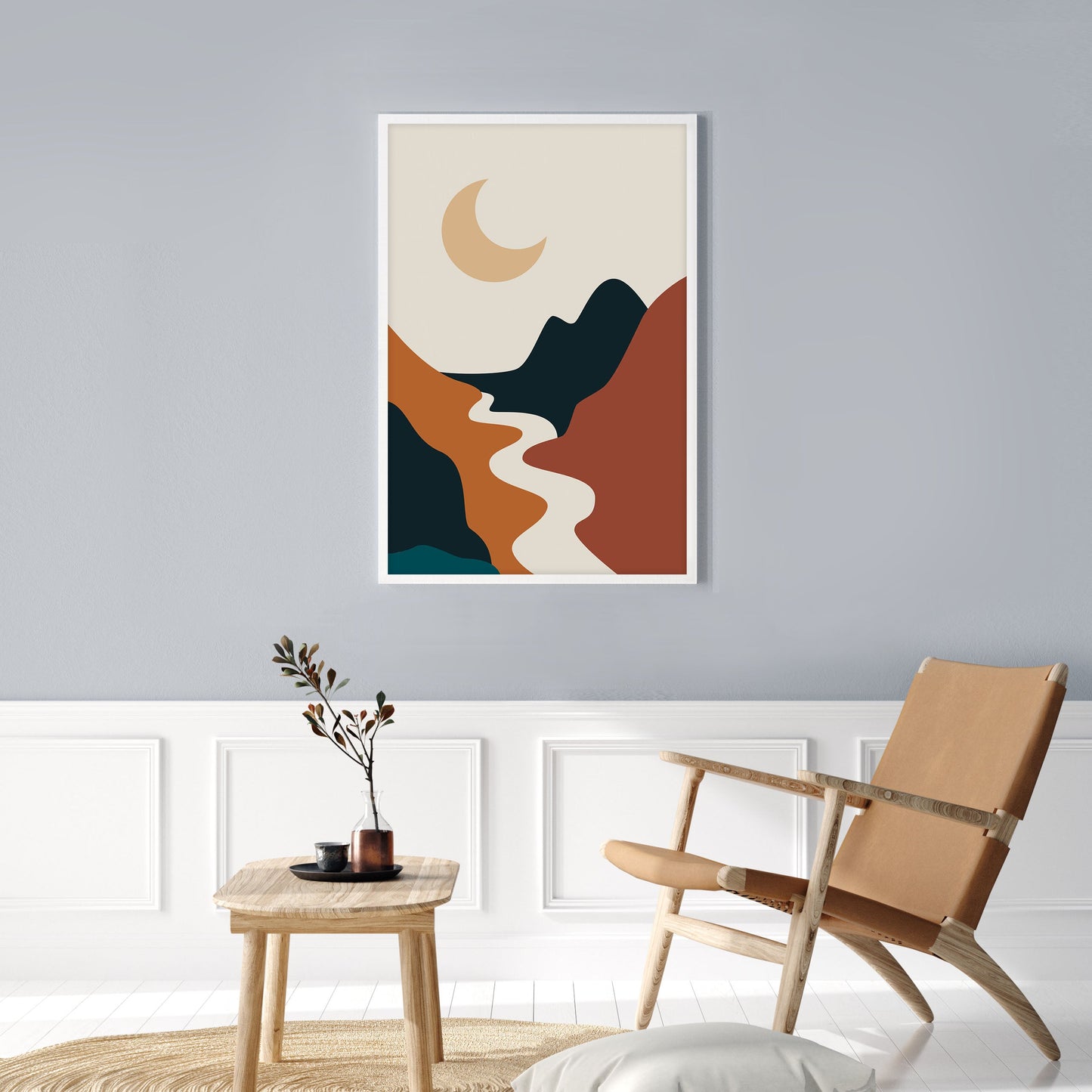 Ethan Taylor 'Boho Moon' Framed Art Print