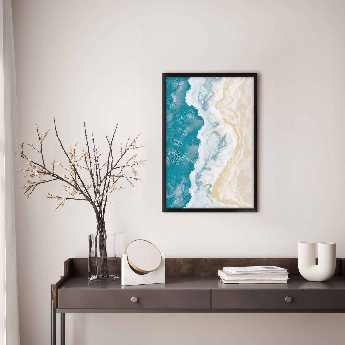 Ethan Taylor 'Ocean Shore' Framed Art Print