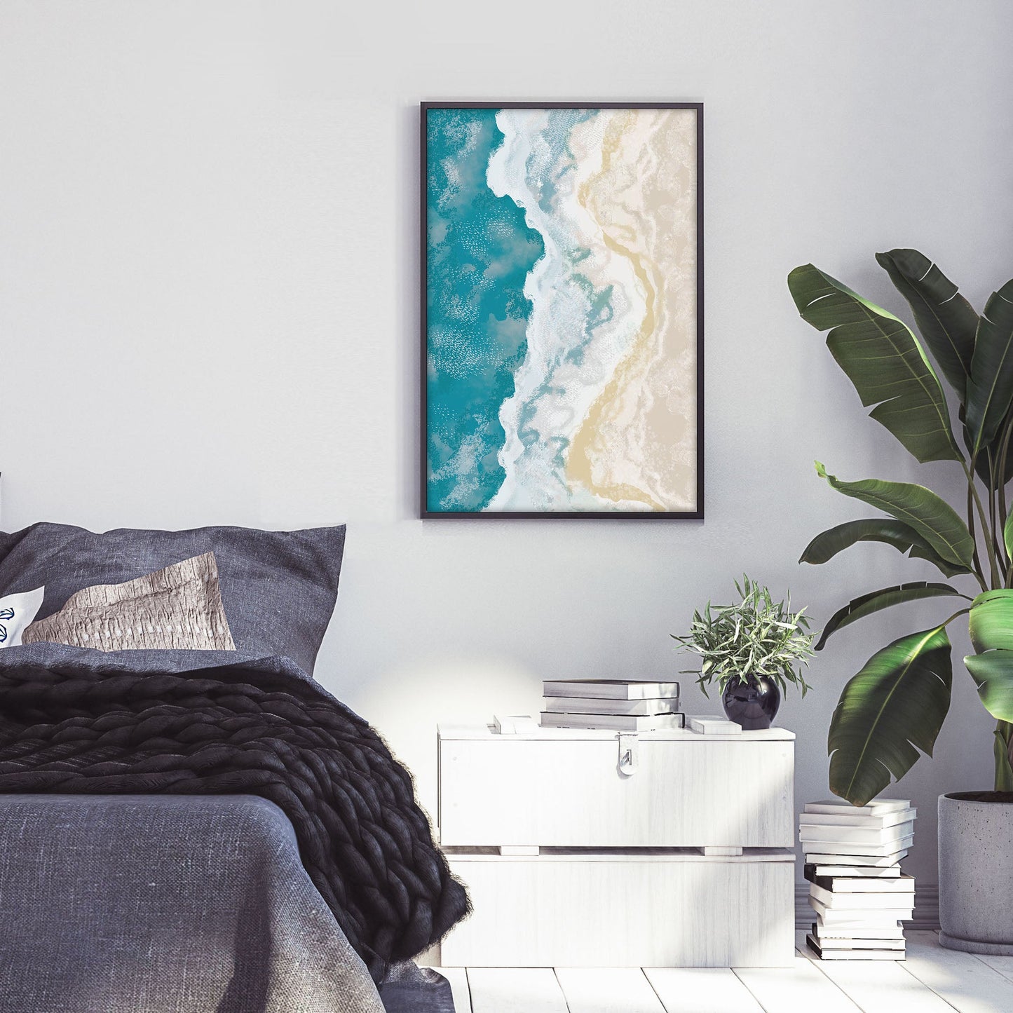 Ethan Taylor 'Ocean Shore' Framed Art Print