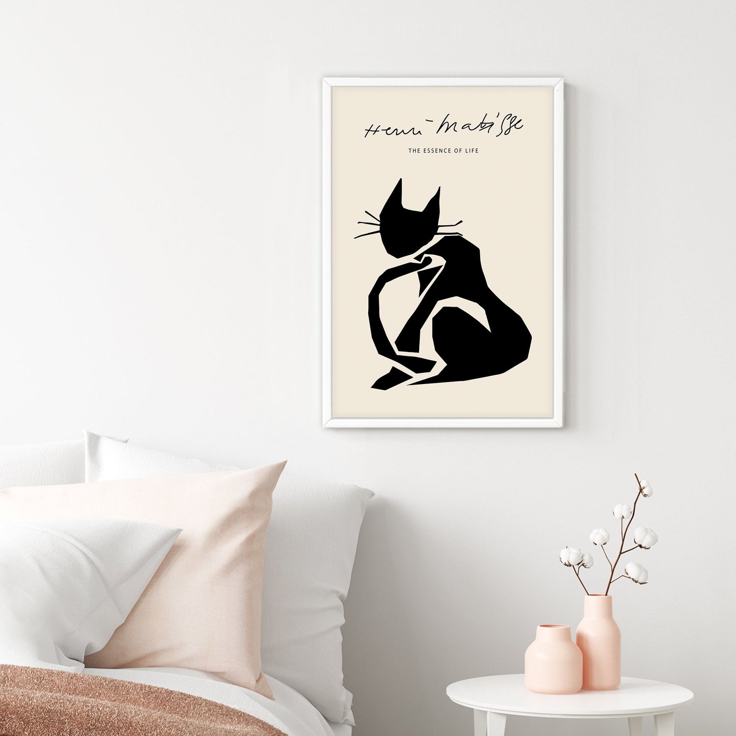 Ethan Taylor 'Matisse Cat Black' Framed Art Print