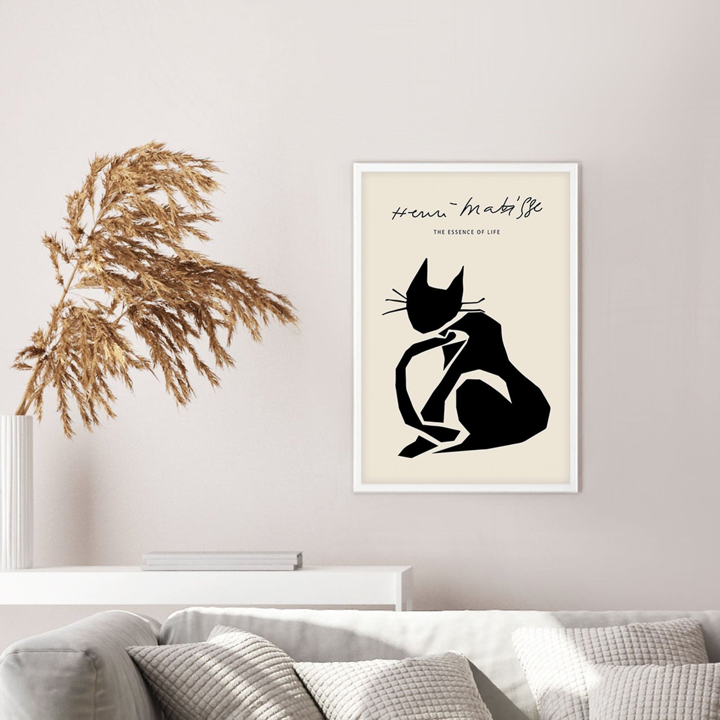 Ethan Taylor 'Matisse Cat Black' Framed Art Print