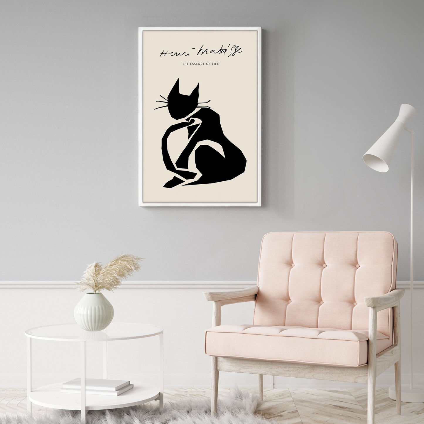 Ethan Taylor 'Matisse Cat Black' Framed Art Print