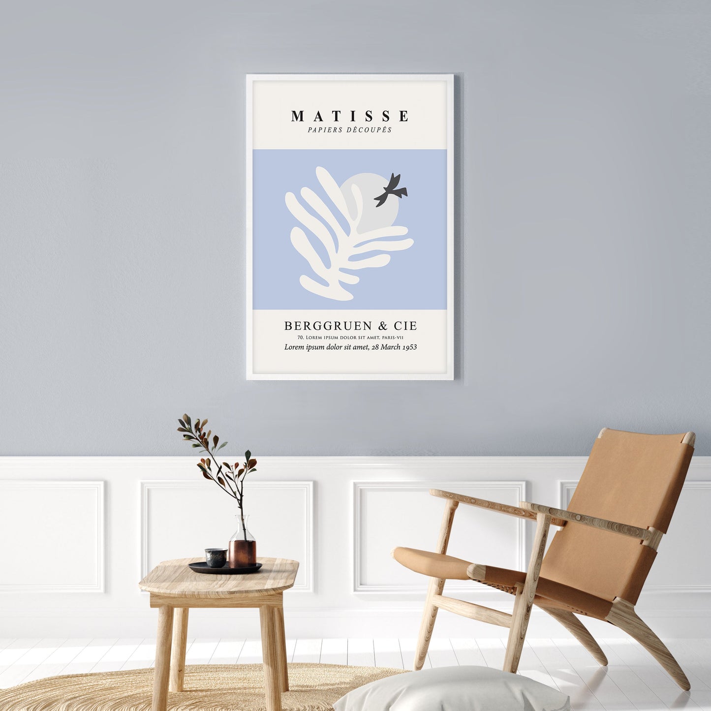 Ethan Taylor 'Matisse Bird I Blue' Framed Art Print