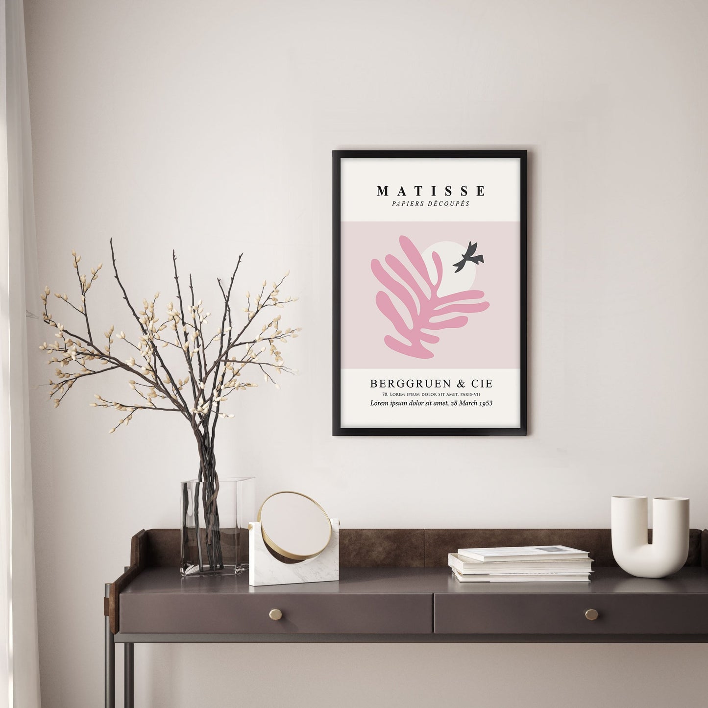 Ethan Taylor 'Matisse Cutouts I Pink' Framed Art Print