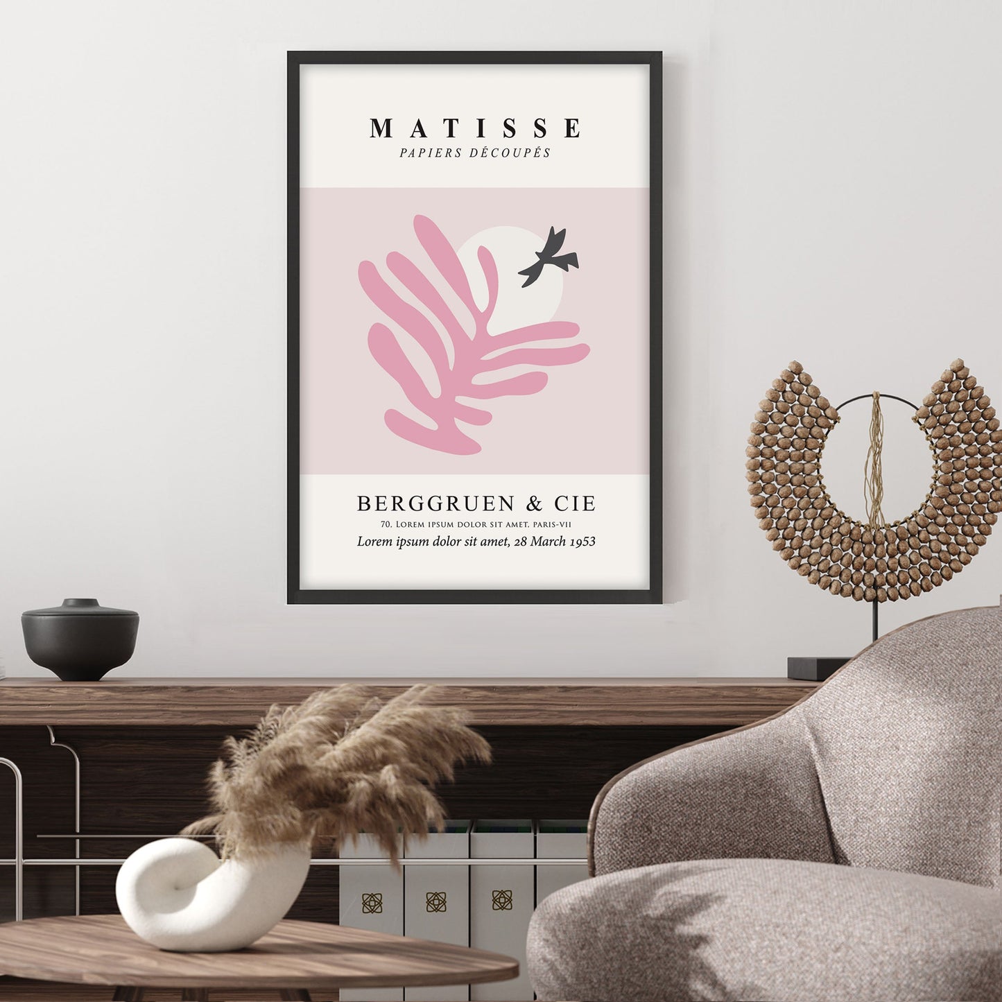 Ethan Taylor 'Matisse Cutouts I Pink' Framed Art Print