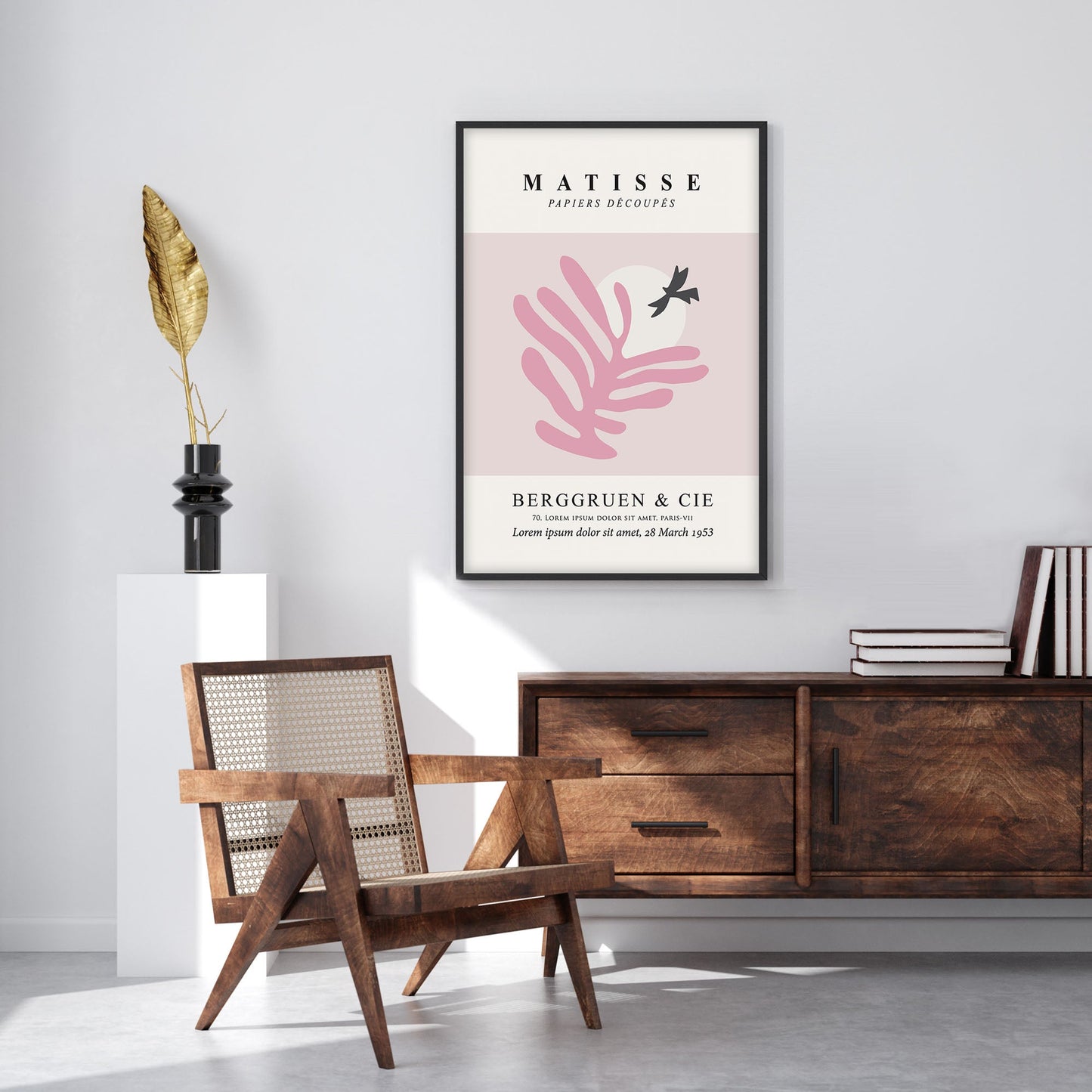 Ethan Taylor 'Matisse Cutouts I Pink' Framed Art Print