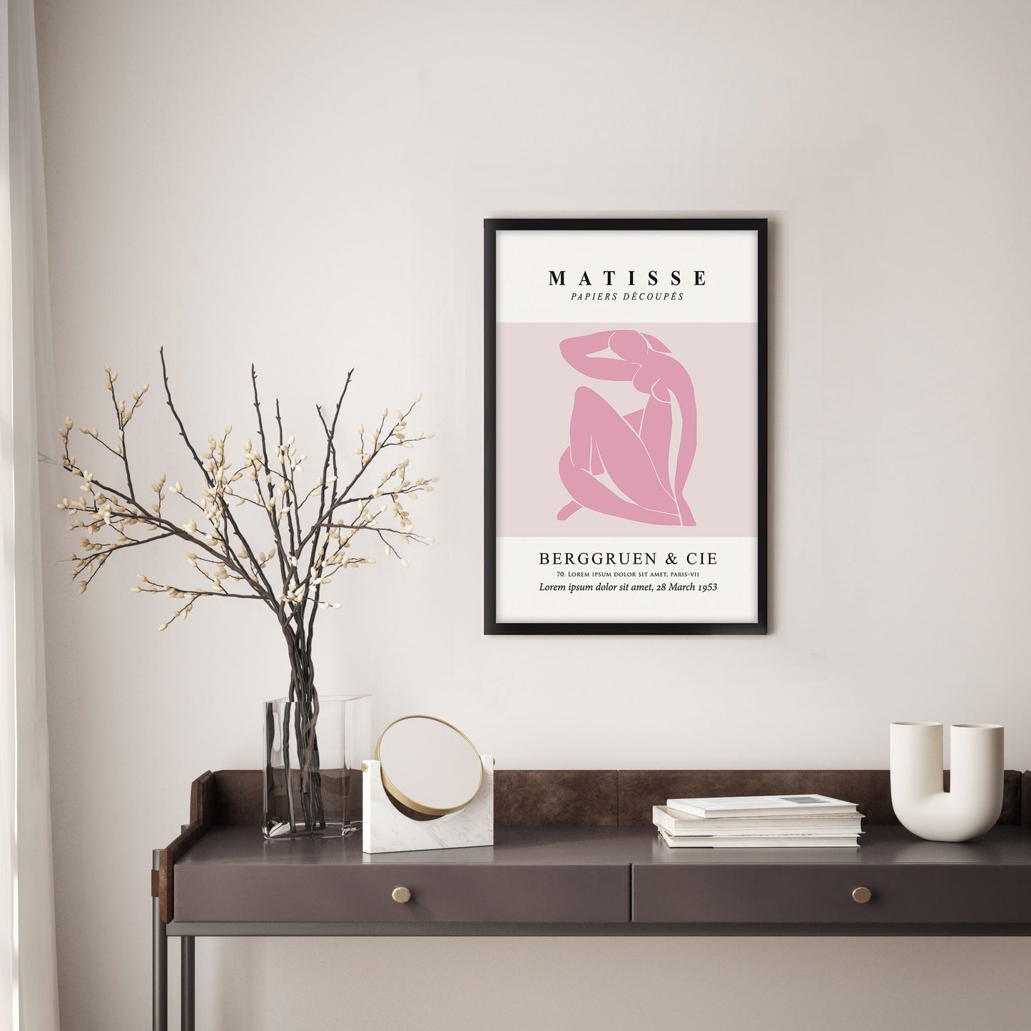 Ethan Taylor 'Matisse Female Figure Pink' Framed Art Print