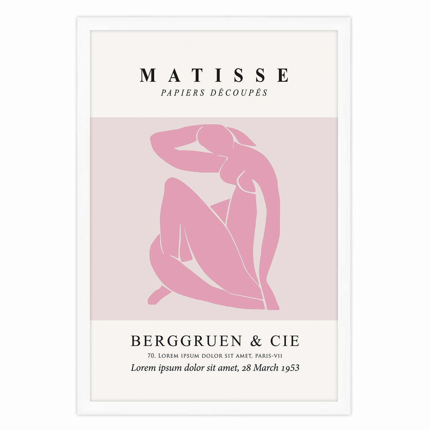 Ethan Taylor 'Matisse Female Figure Pink' Framed Art Print