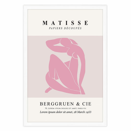 Ethan Taylor 'Matisse Female Figure Pink' Framed Art Print