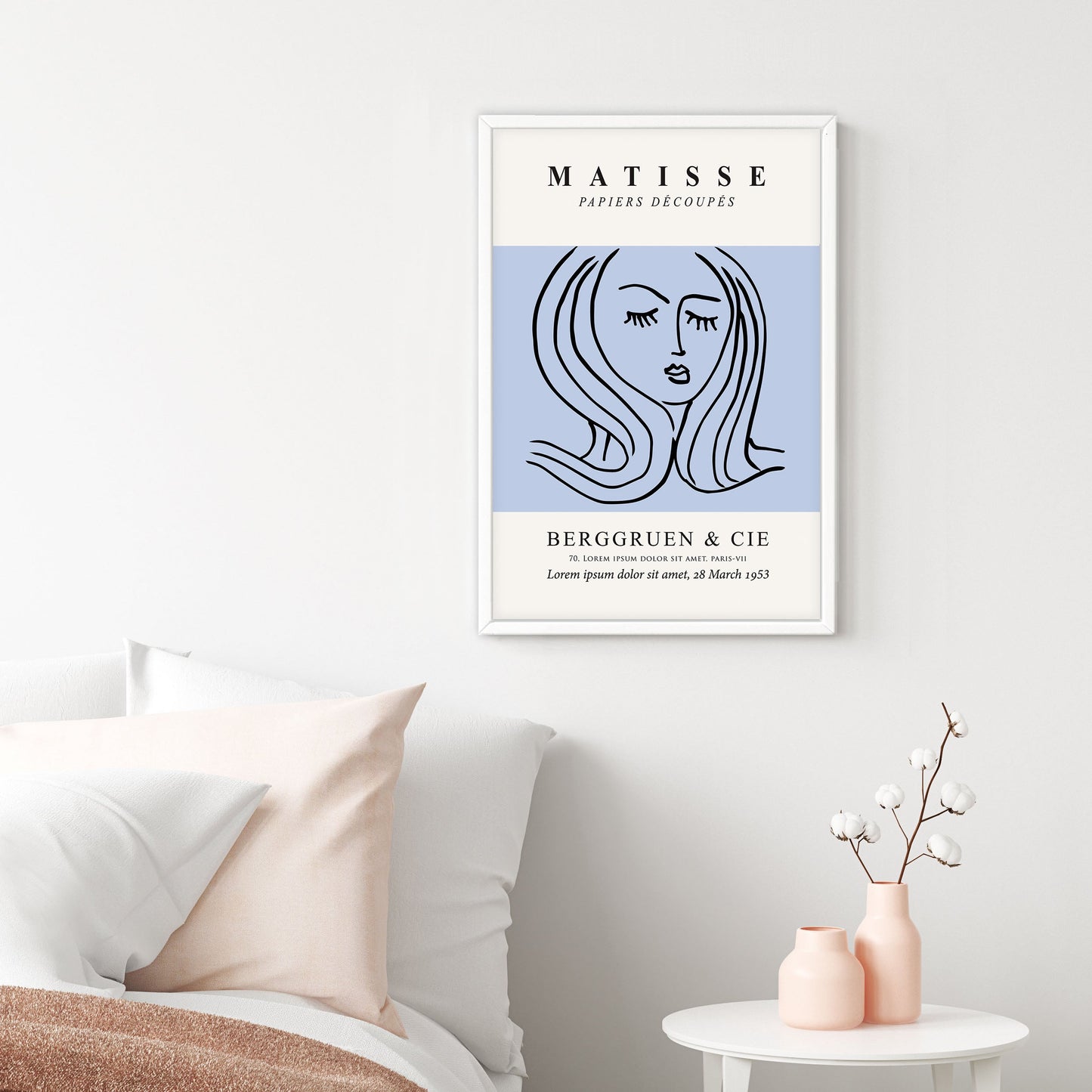 Ethan Taylor 'Matisse soft Blue' Framed Art Print