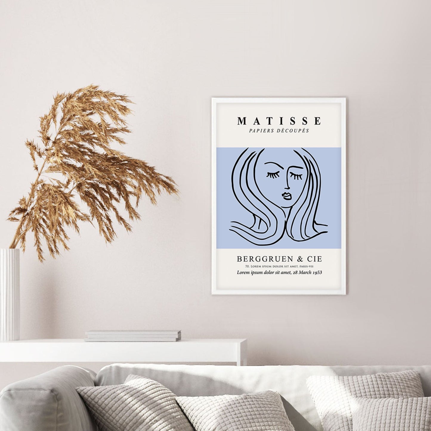 Ethan Taylor 'Matisse soft Blue' Framed Art Print