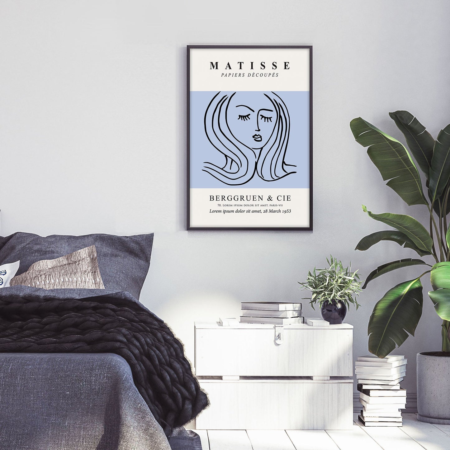 Ethan Taylor 'Matisse soft Blue' Framed Art Print