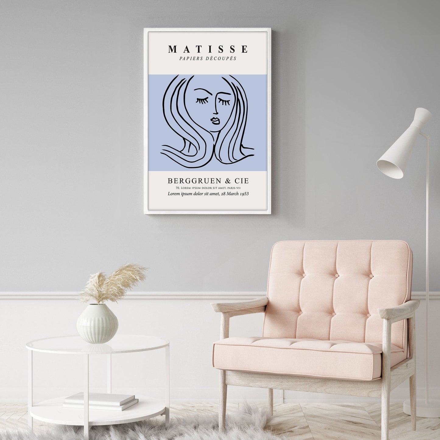 Ethan Taylor 'Matisse soft Blue' Framed Art Print