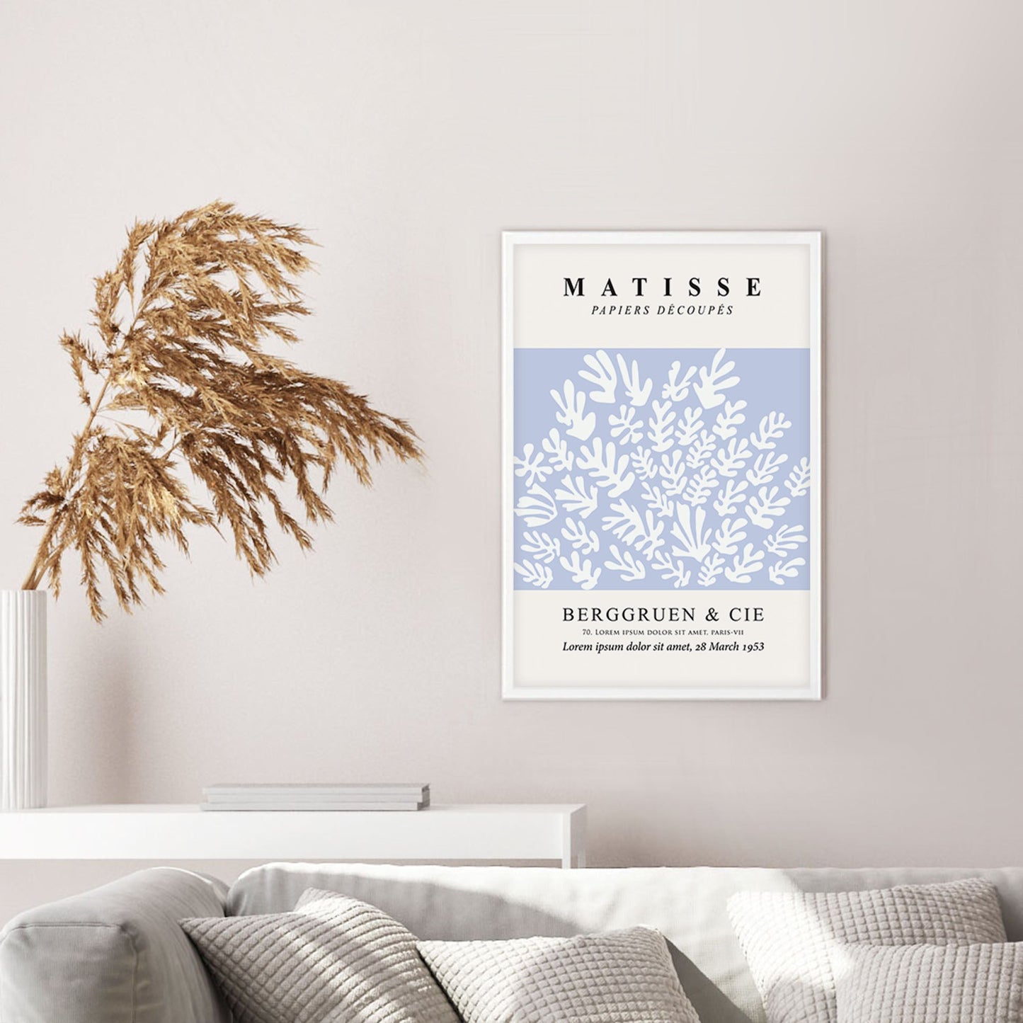 Ethan Taylor 'Matisse Cutouts Soft Blue' Framed Art Print