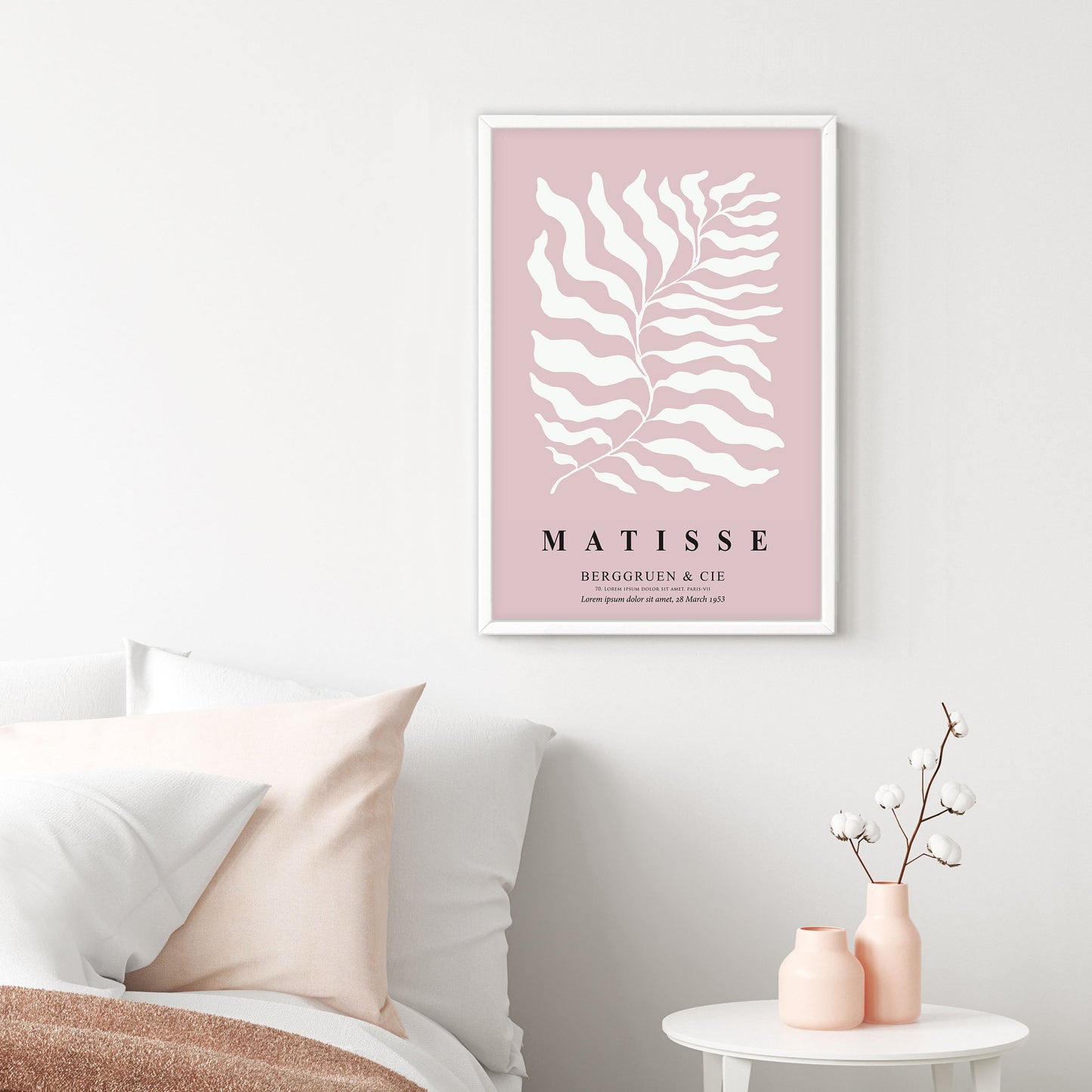 Ethan Taylor 'Matisse Leaf Blush' Framed Art Print