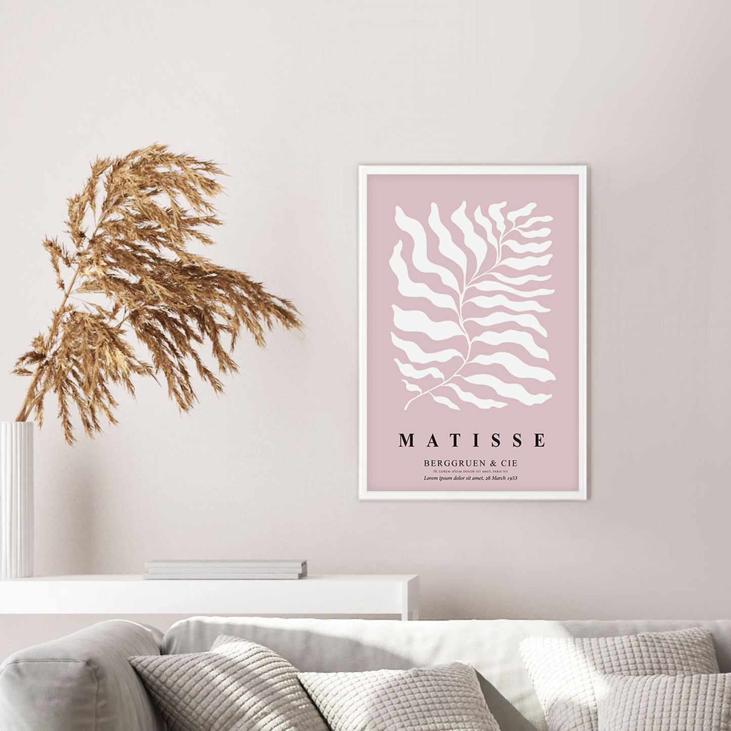 Ethan Taylor 'Matisse Leaf Blush' Framed Art Print