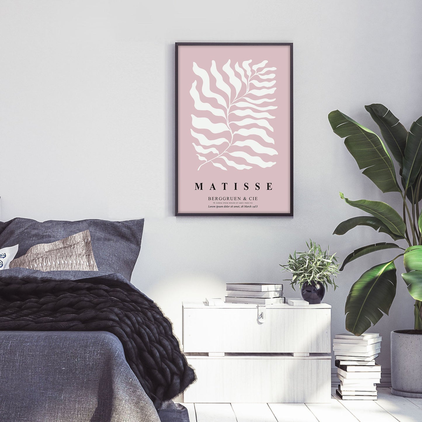 Ethan Taylor 'Matisse Leaf Blush' Framed Art Print