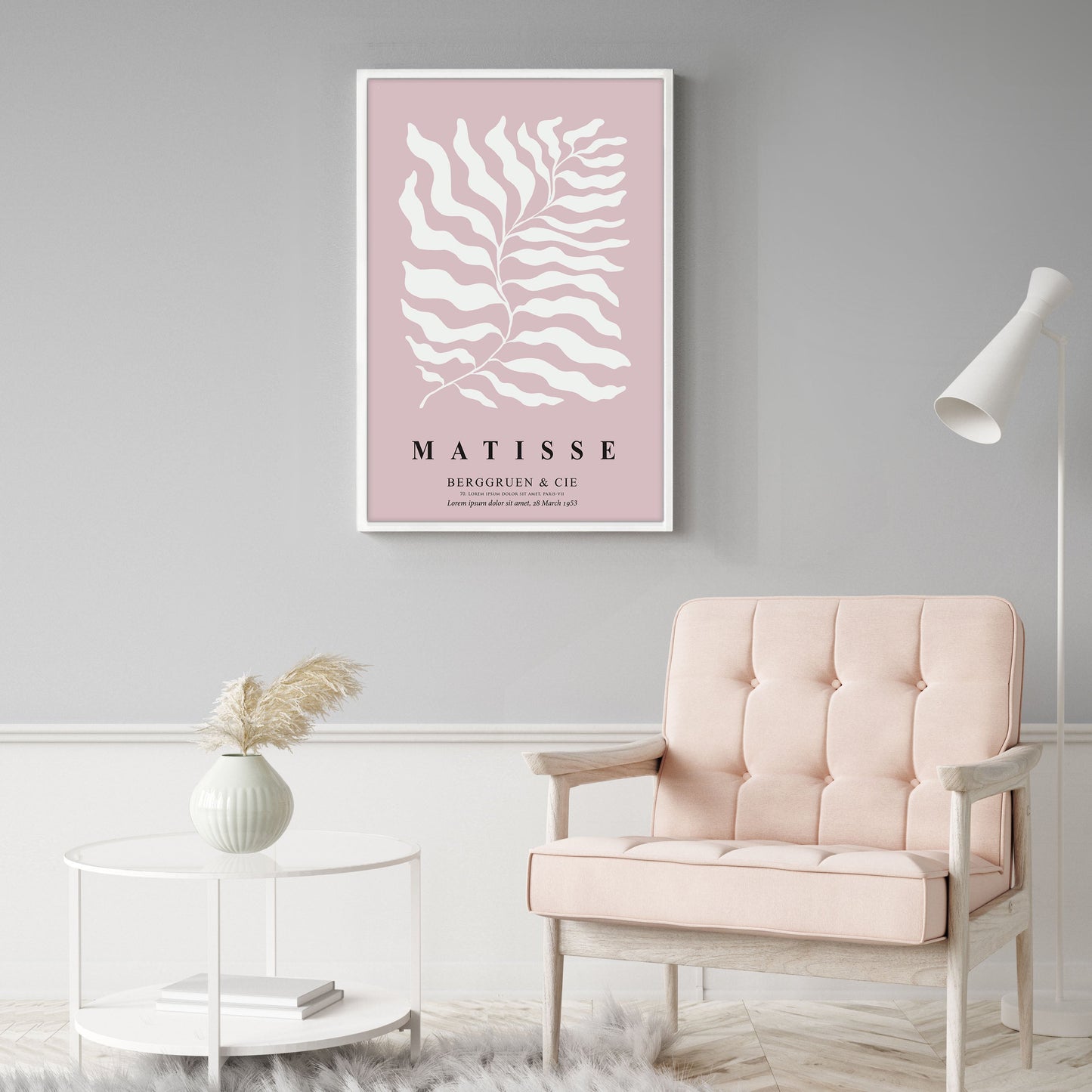 Ethan Taylor 'Matisse Leaf Blush' Framed Art Print