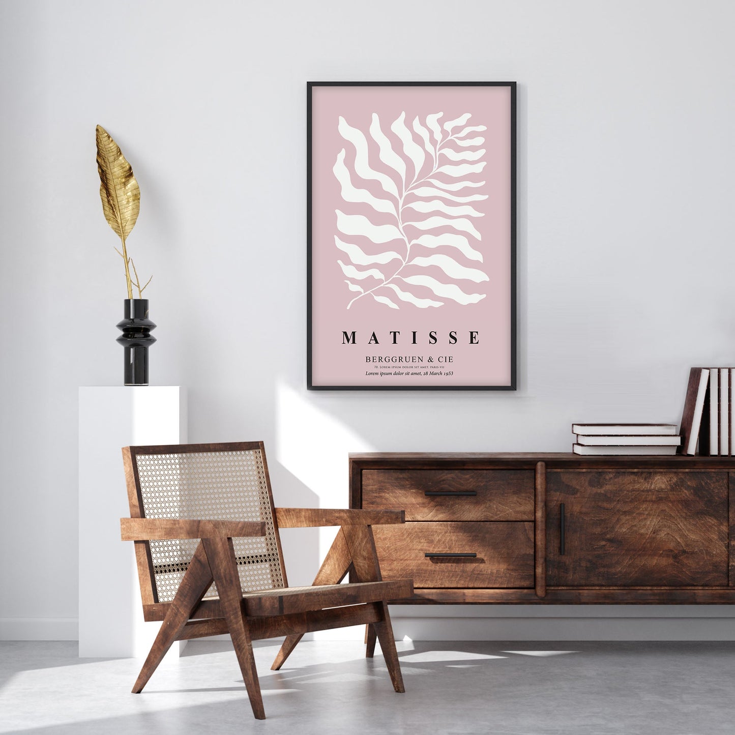 Ethan Taylor 'Matisse Leaf Blush' Framed Art Print