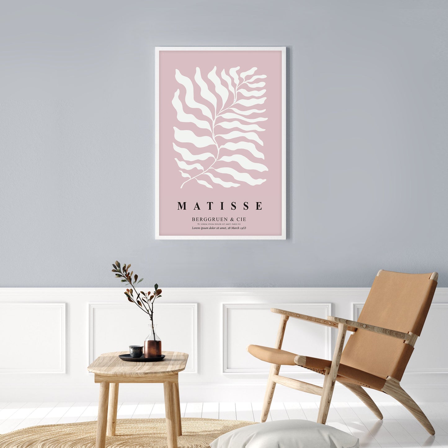 Ethan Taylor 'Matisse Leaf Blush' Framed Art Print