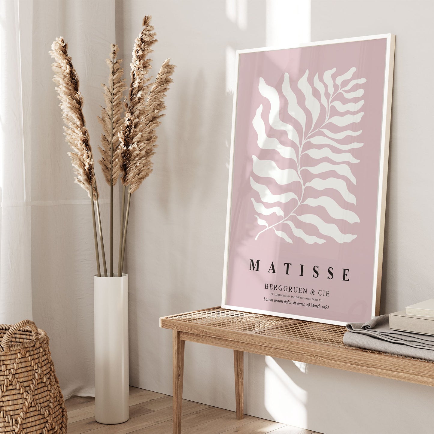 Ethan Taylor 'Matisse Leaf Blush' Framed Art Print