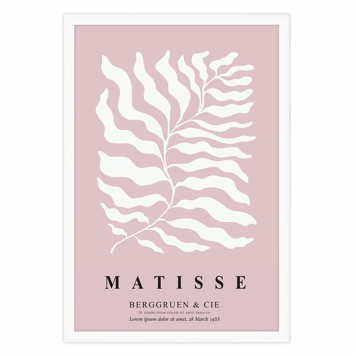 Ethan Taylor 'Matisse Leaf Blush' Framed Art Print