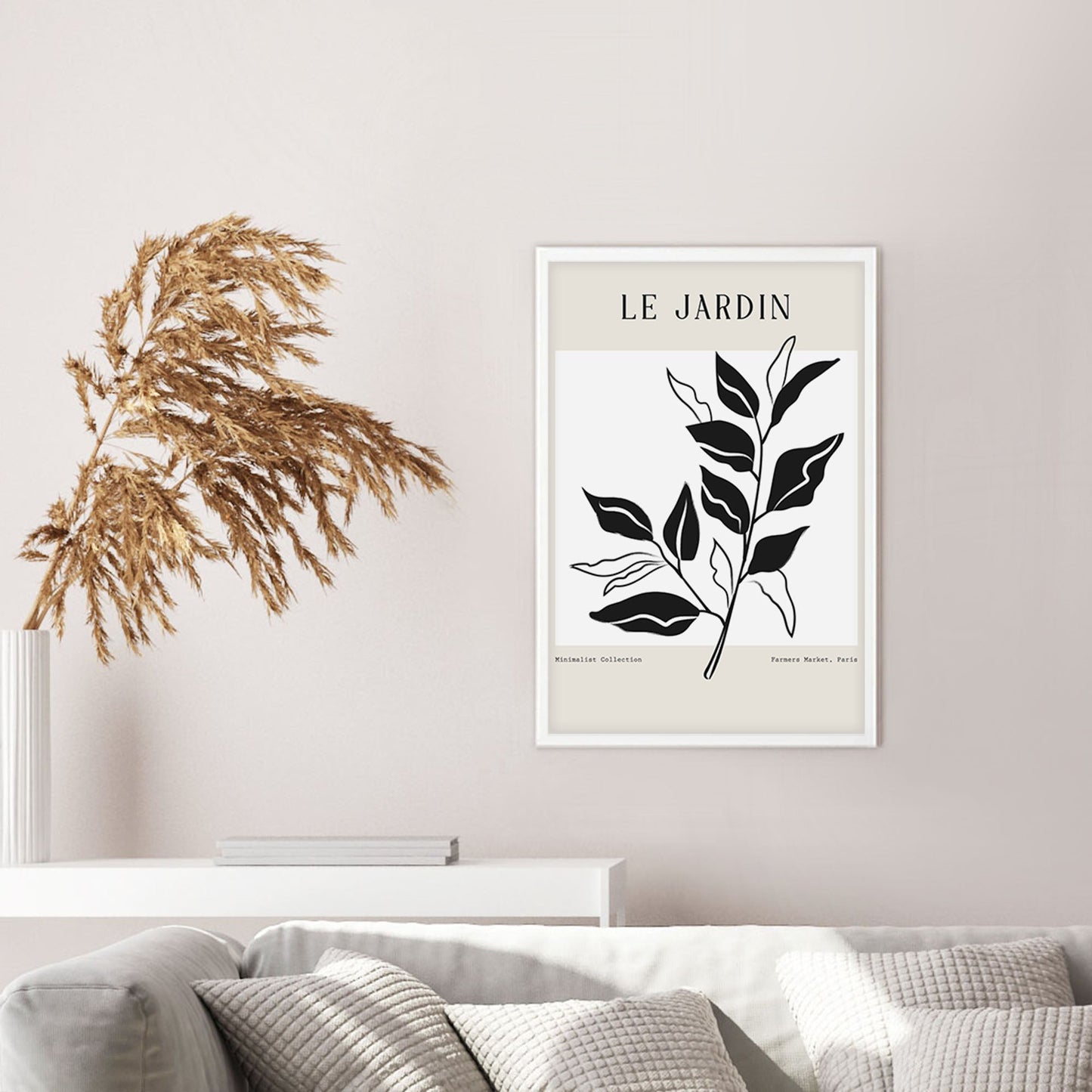 Ethan Taylor 'Black and White Leaves' Framed Art Print