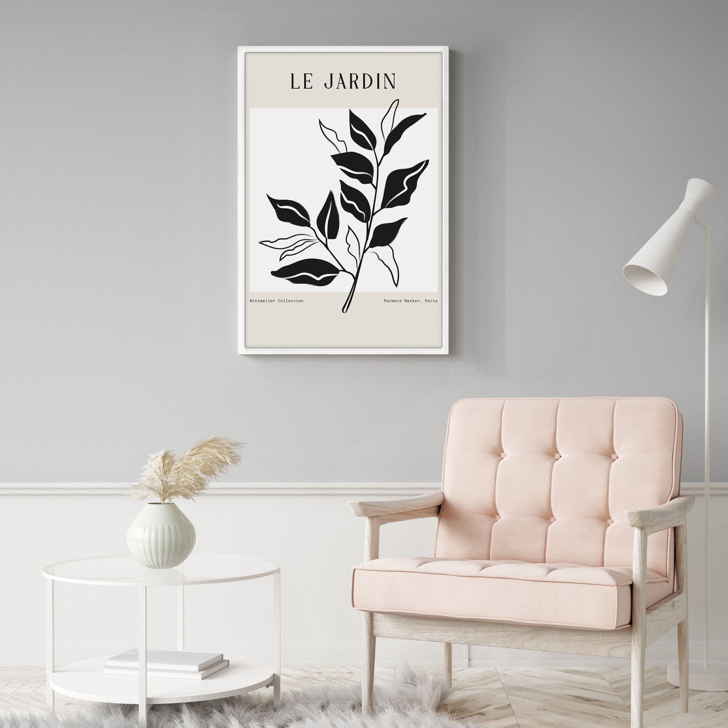 Ethan Taylor 'Black and White Leaves' Framed Art Print