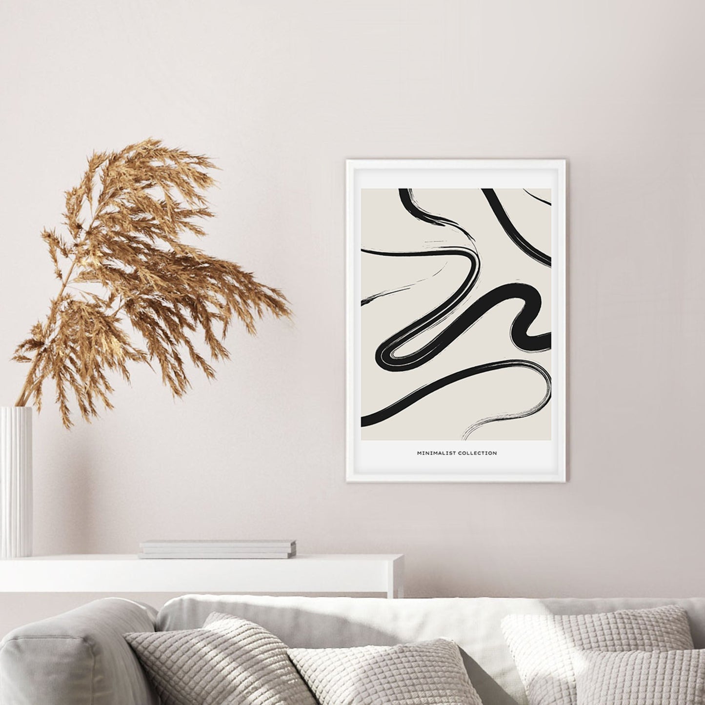 Ethan Taylor 'Abstract Lines Neutral' Framed Art Print