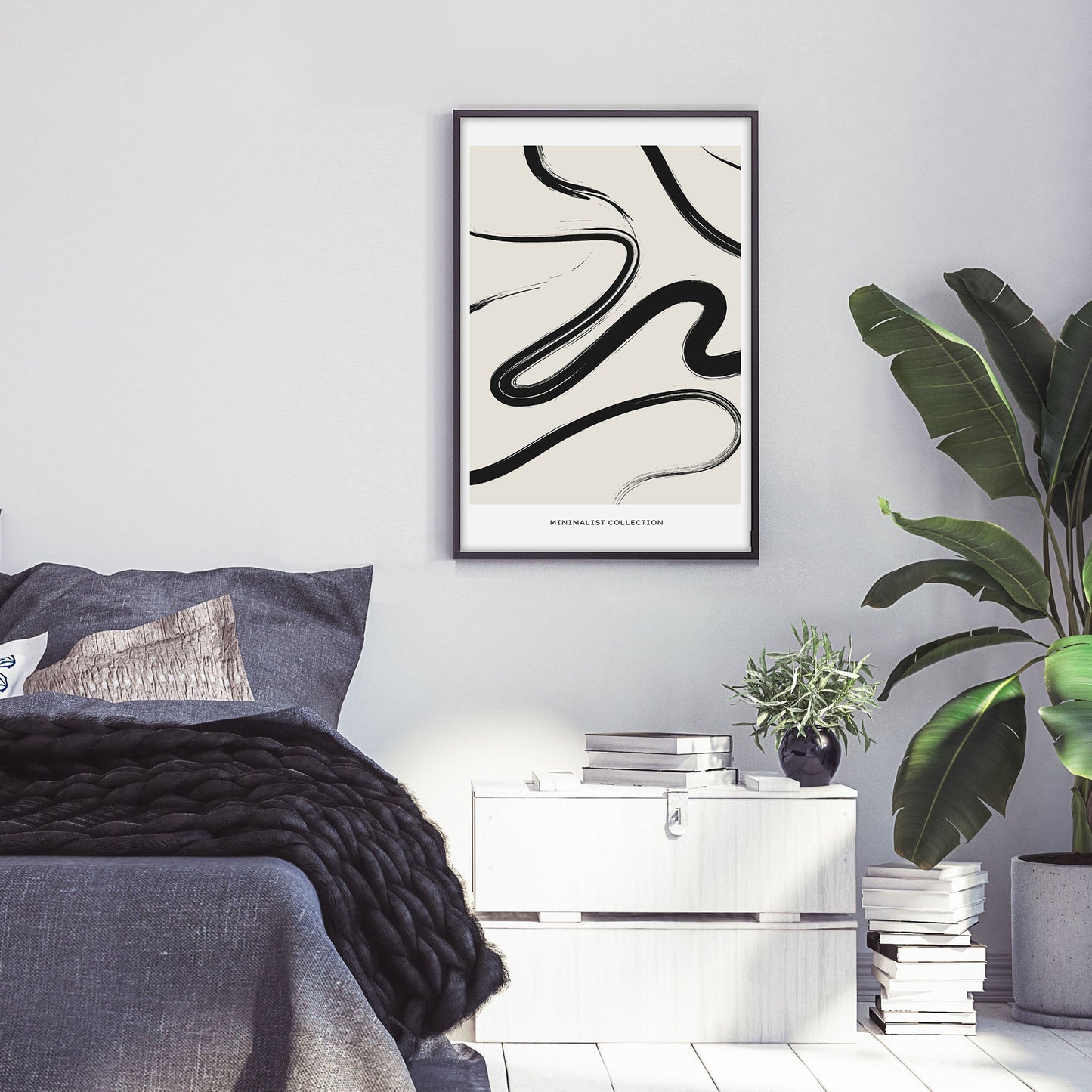 Ethan Taylor 'Abstract Lines Neutral' Framed Art Print