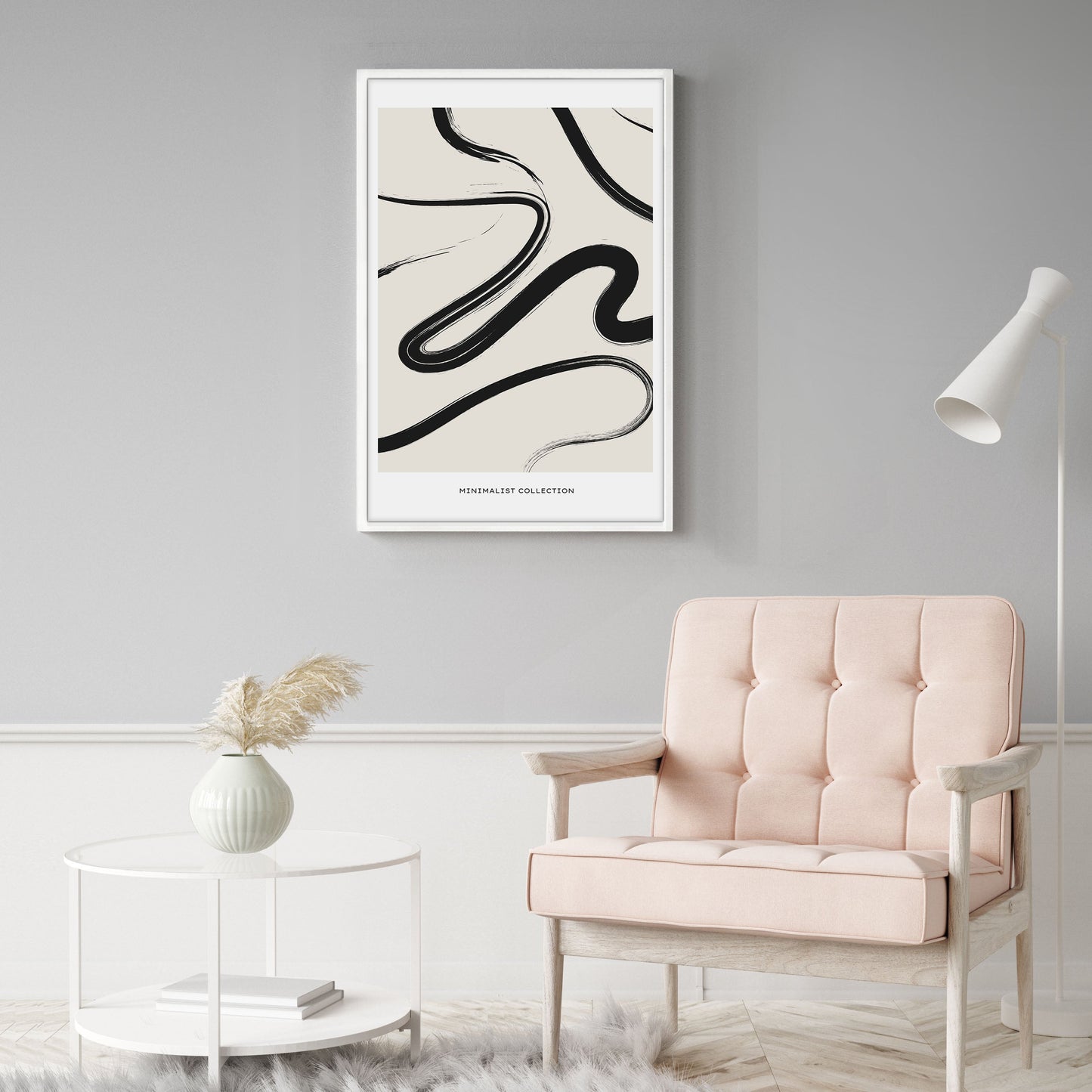 Ethan Taylor 'Abstract Lines Neutral' Framed Art Print