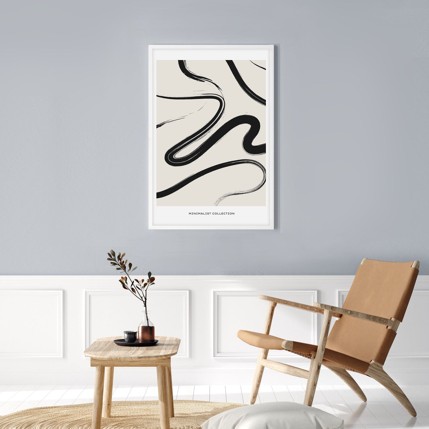 Ethan Taylor 'Abstract Lines Neutral' Framed Art Print