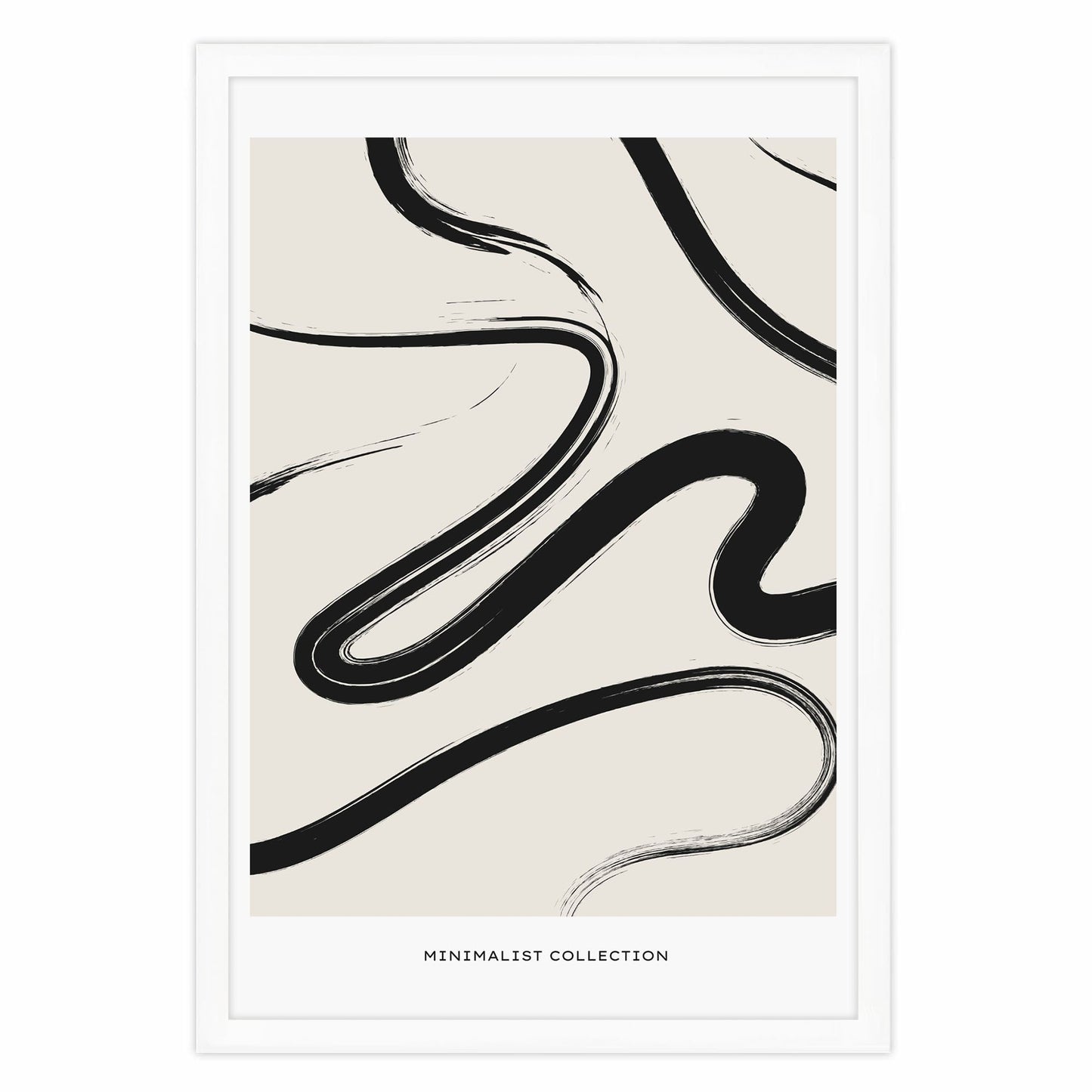 Ethan Taylor 'Abstract Lines Neutral' Framed Art Print